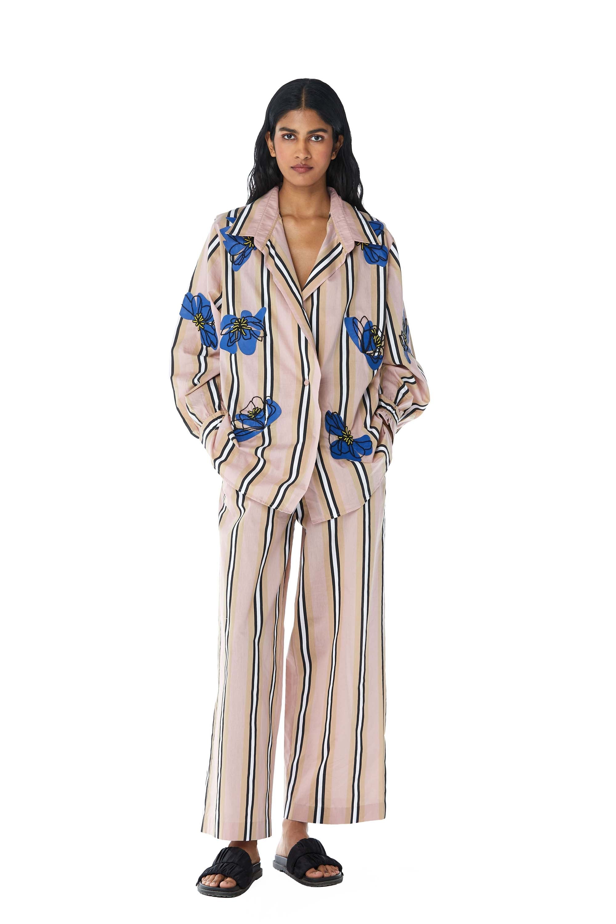 ‘ELISA’ Faux Leather Appliquè Set - Kanika Goyal Label