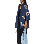 ELISA' Faux Leather Applique Shirt - Kanika Goyal Label