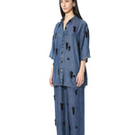 ELIX' EMBELLISHED DENIM PANTS - Kanika Goyal Label