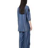ELIX' EMBELLISHED DENIM SHIRT - Kanika Goyal Label