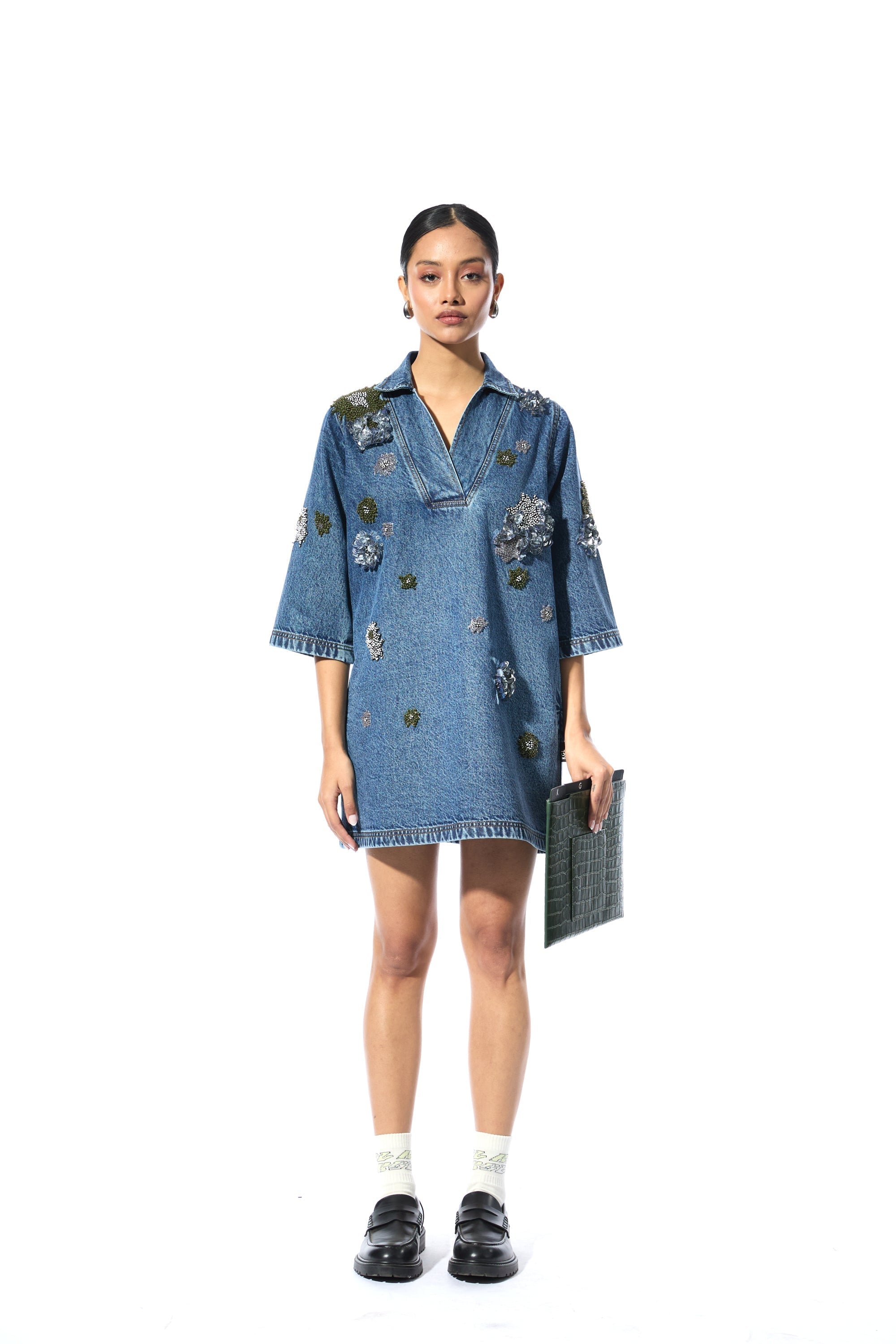 ELVIRA DENIM DRESS - Kanika Goyal Label