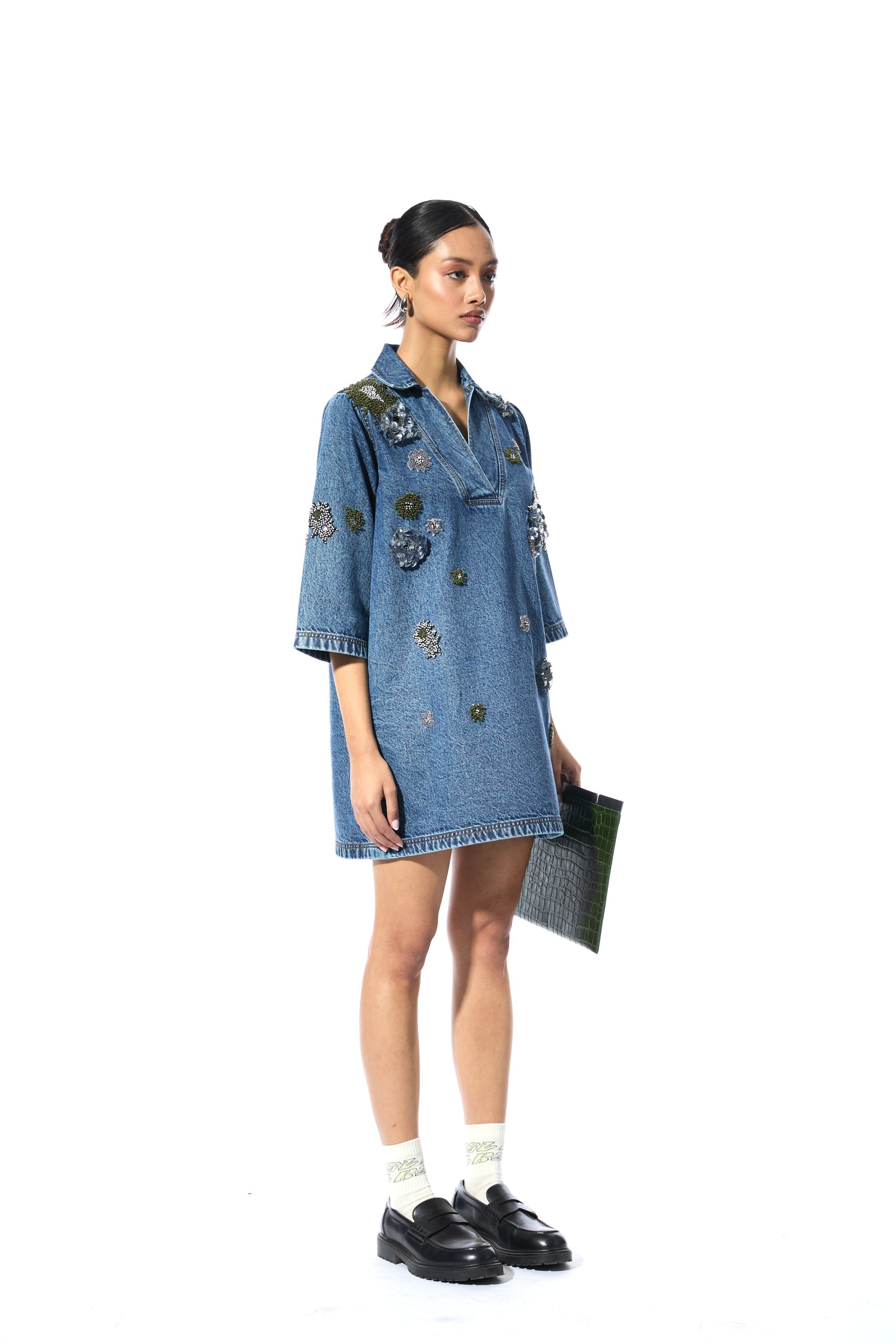 ELVIRA DENIM DRESS - Kanika Goyal Label
