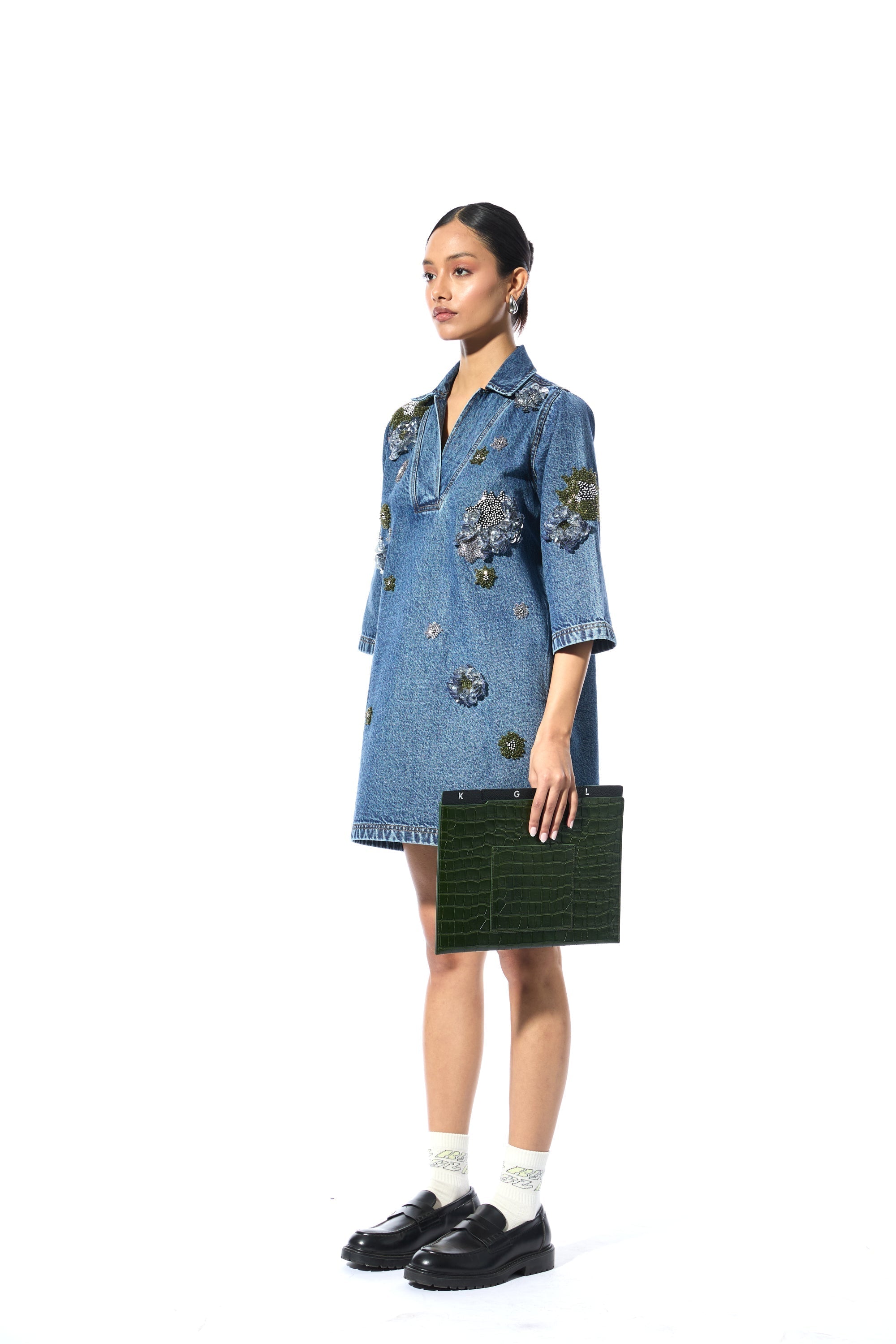 ELVIRA DENIM DRESS - Kanika Goyal Label