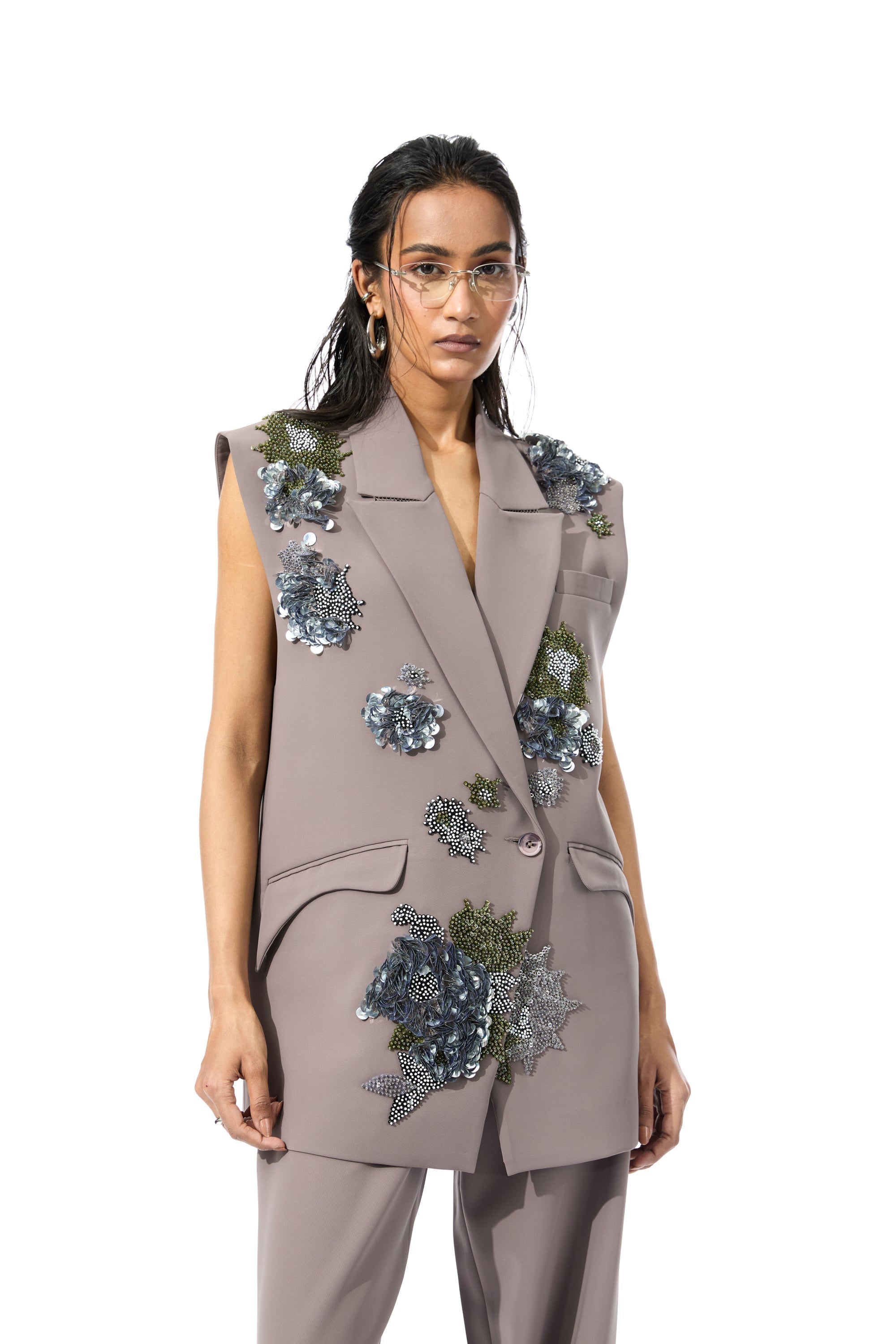 ELVIRA EMBELLISHED VEST - Kanika Goyal Label