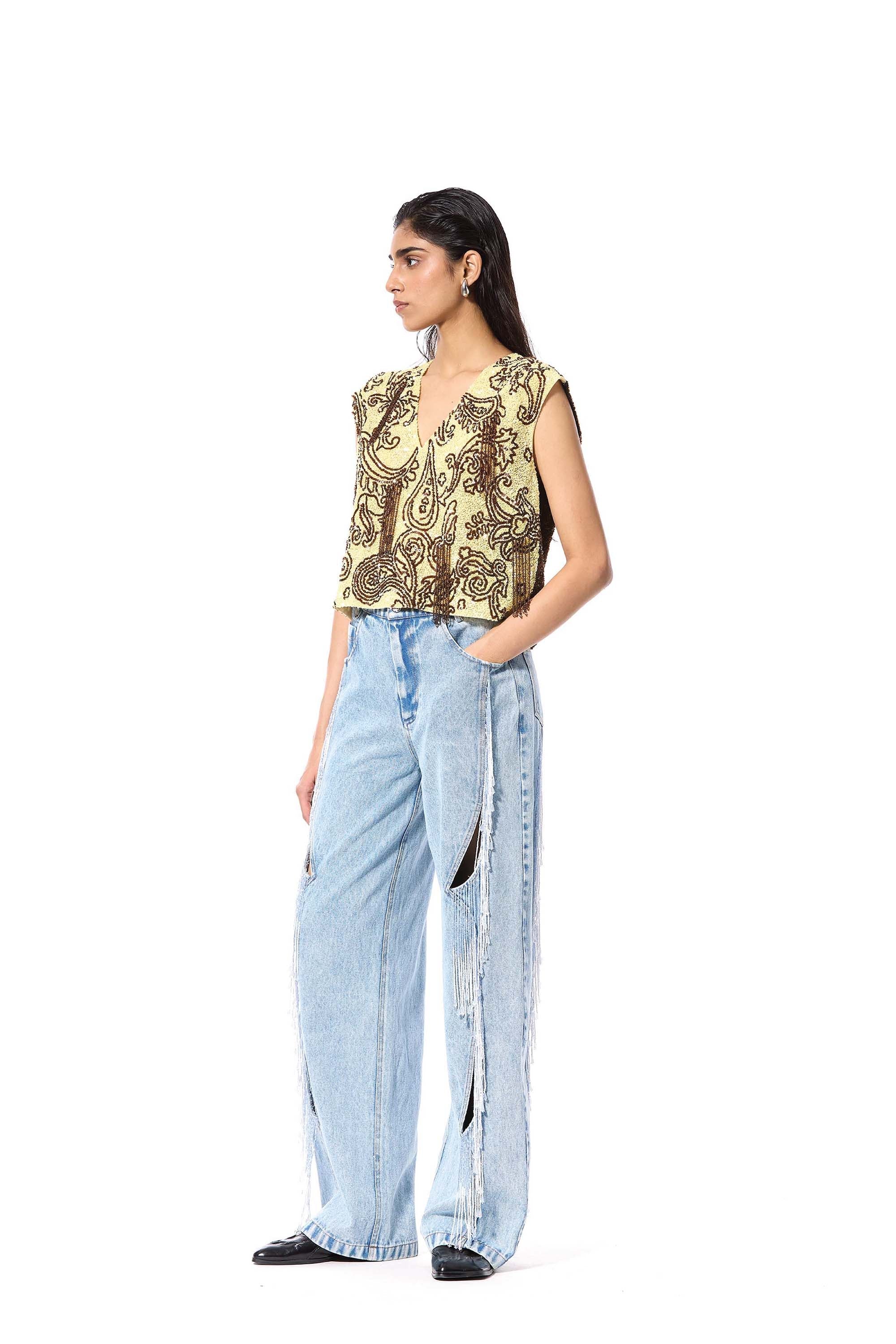 EMBER DROP' EMBELLISHED TOP - Kanika Goyal Label