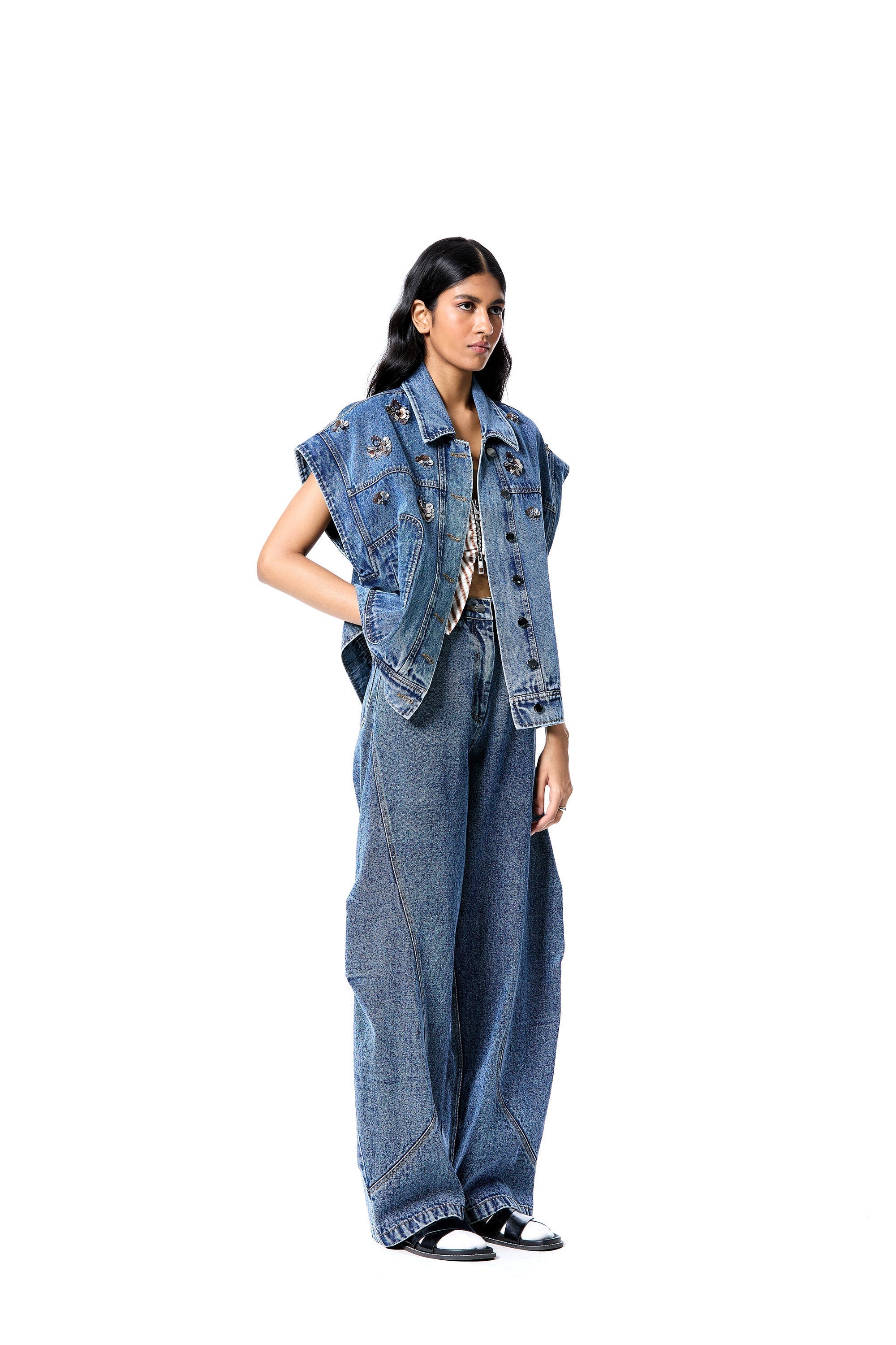 ERZA' DENIM VEST - Kanika Goyal Label