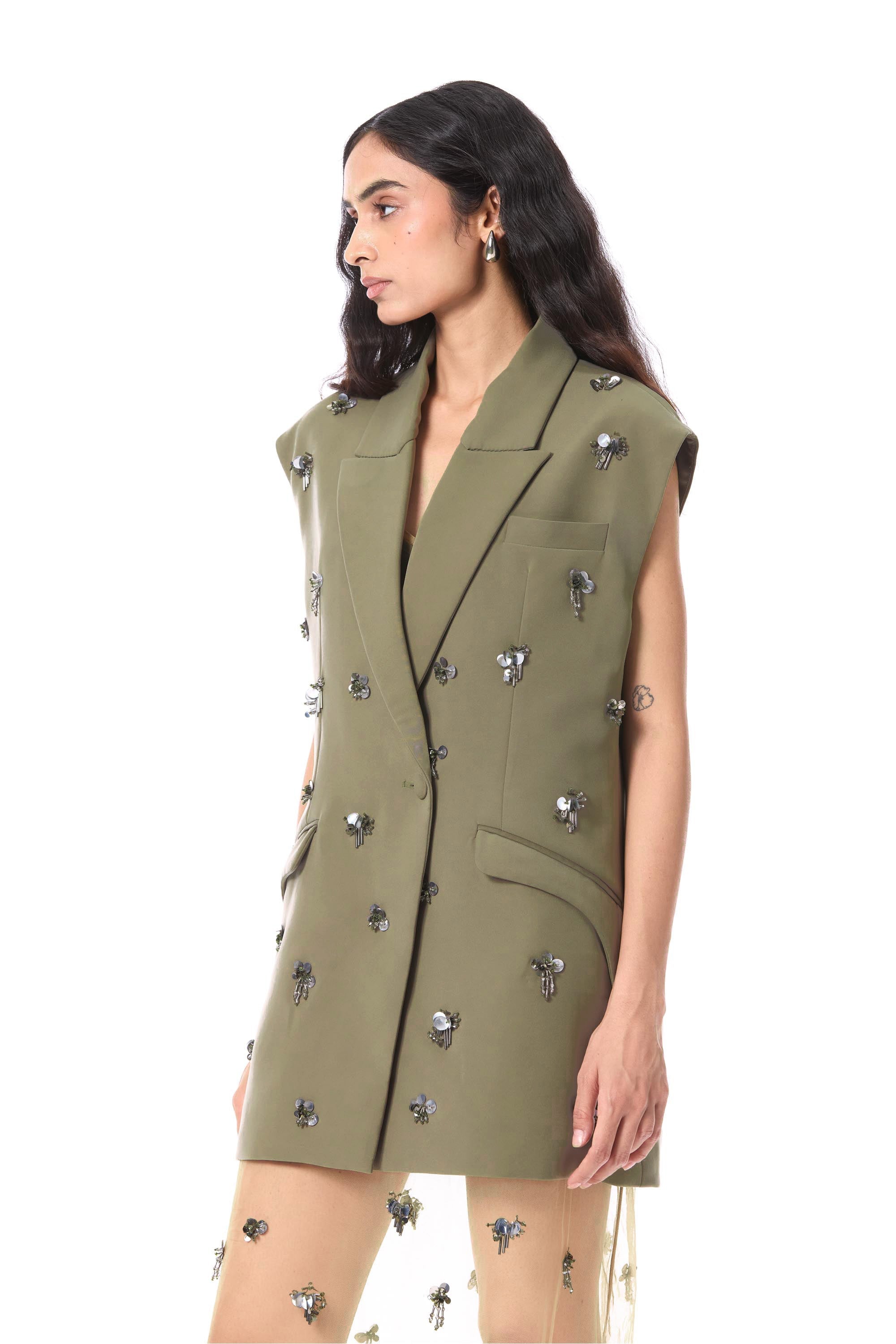 ESTELLE' EMBELLISHED BLAZER - Kanika Goyal Label