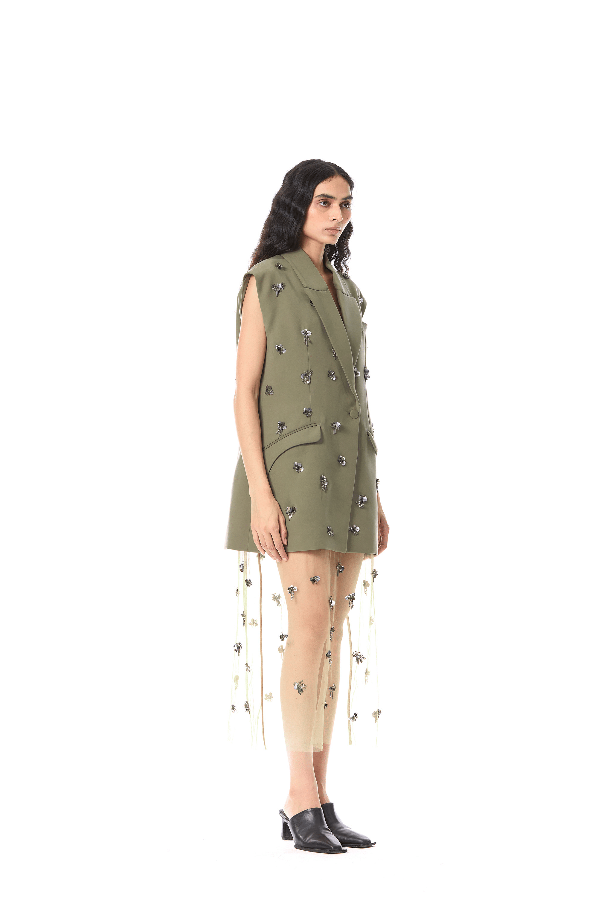 ESTELLE' EMBELLISHED BLAZER - Kanika Goyal Label