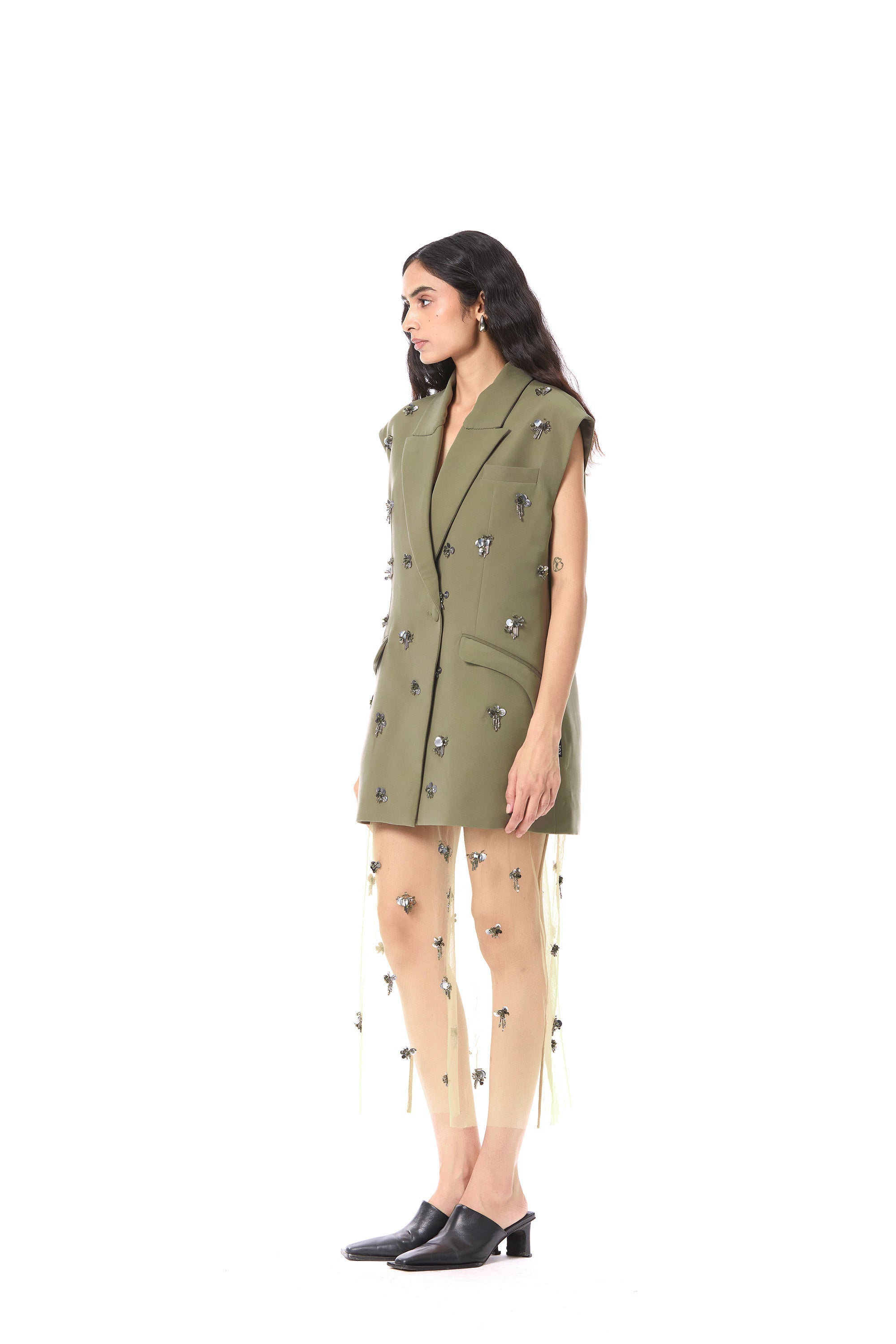ESTELLE' EMBELLISHED BLAZER - Kanika Goyal Label
