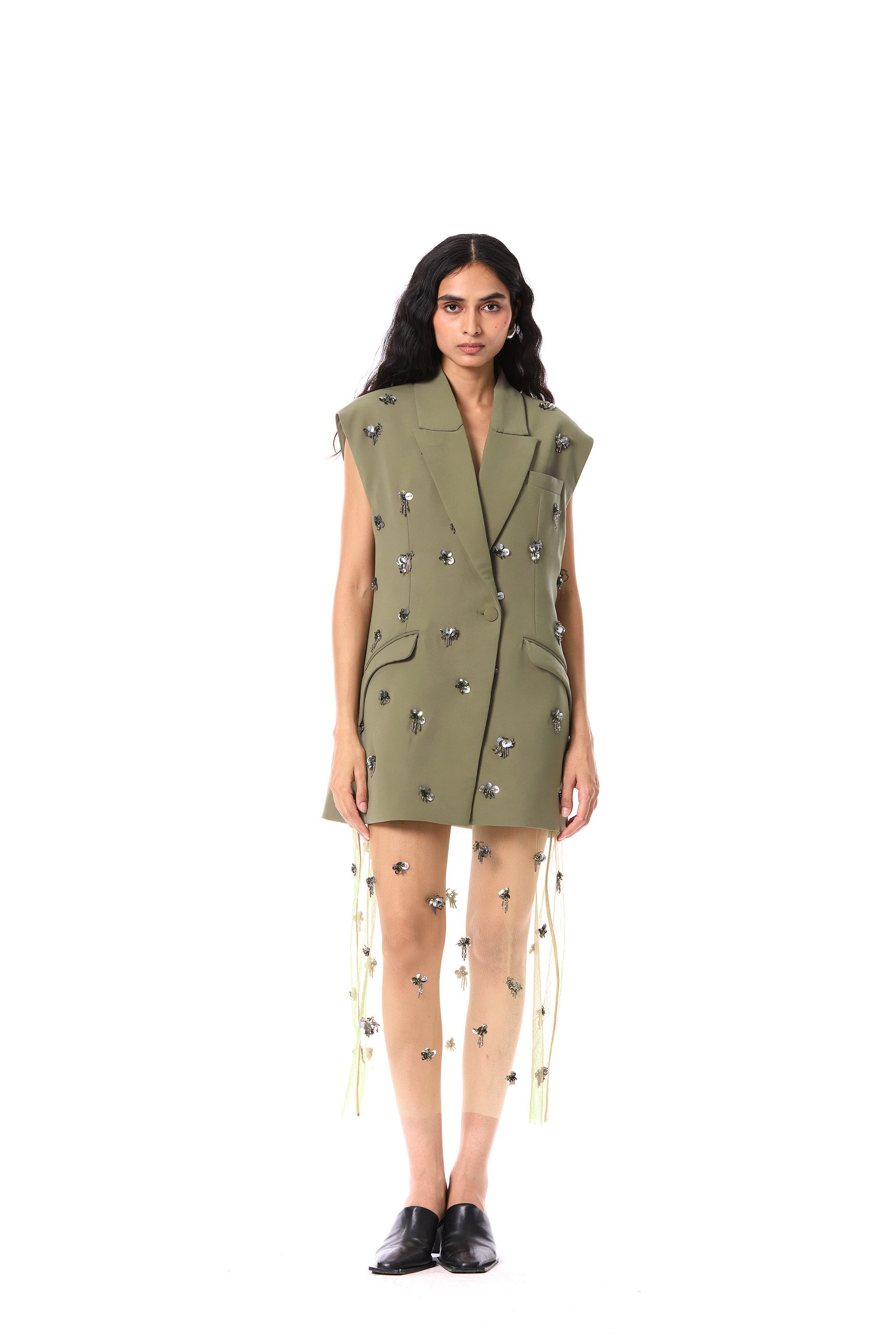 ESTELLE' EMBELLISHED BLAZER - Kanika Goyal Label