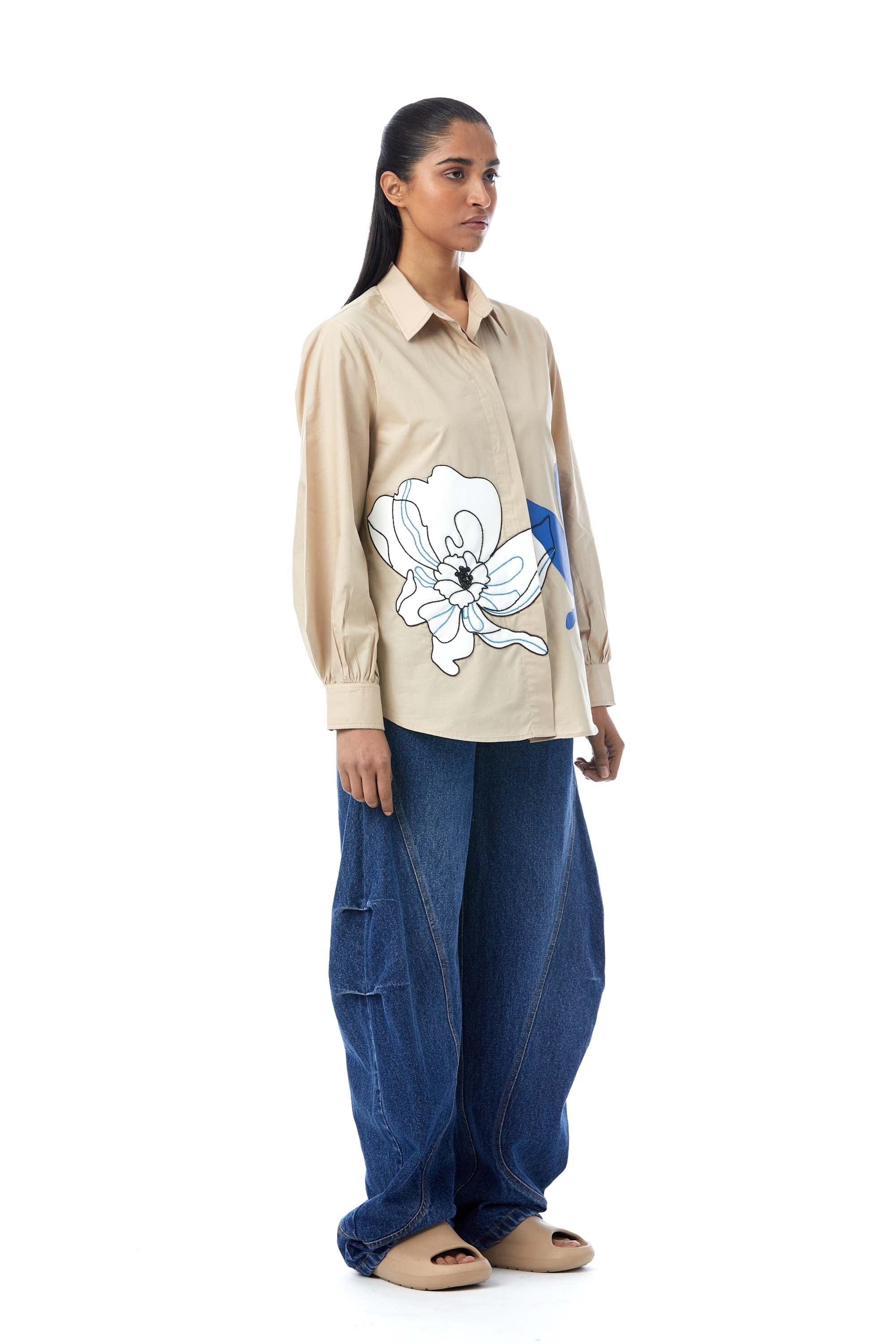 ‘ETHRA’ Appliqué Shirt - Kanika Goyal Label