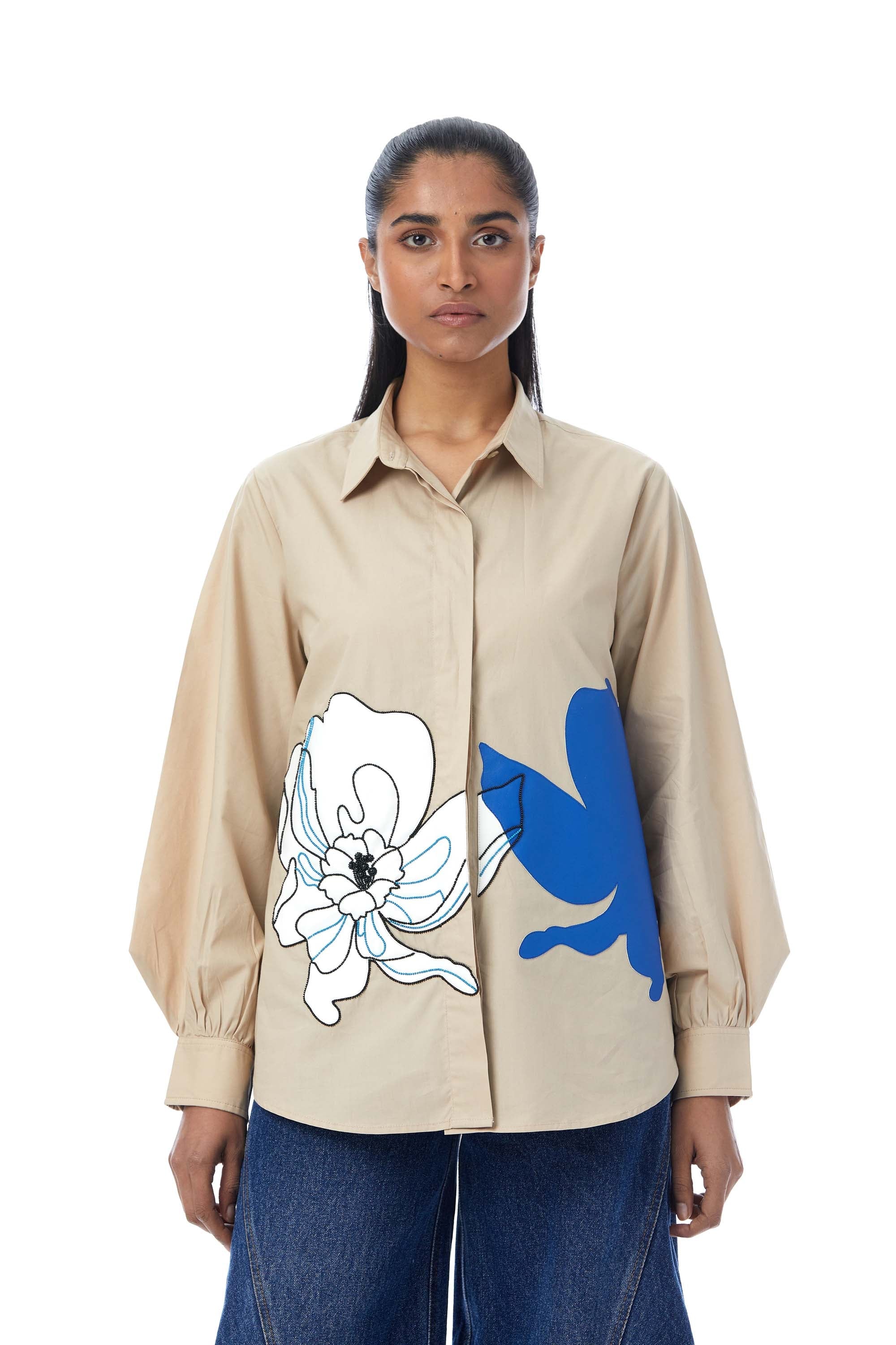 ‘ETHRA’ Appliqué Shirt - Kanika Goyal Label
