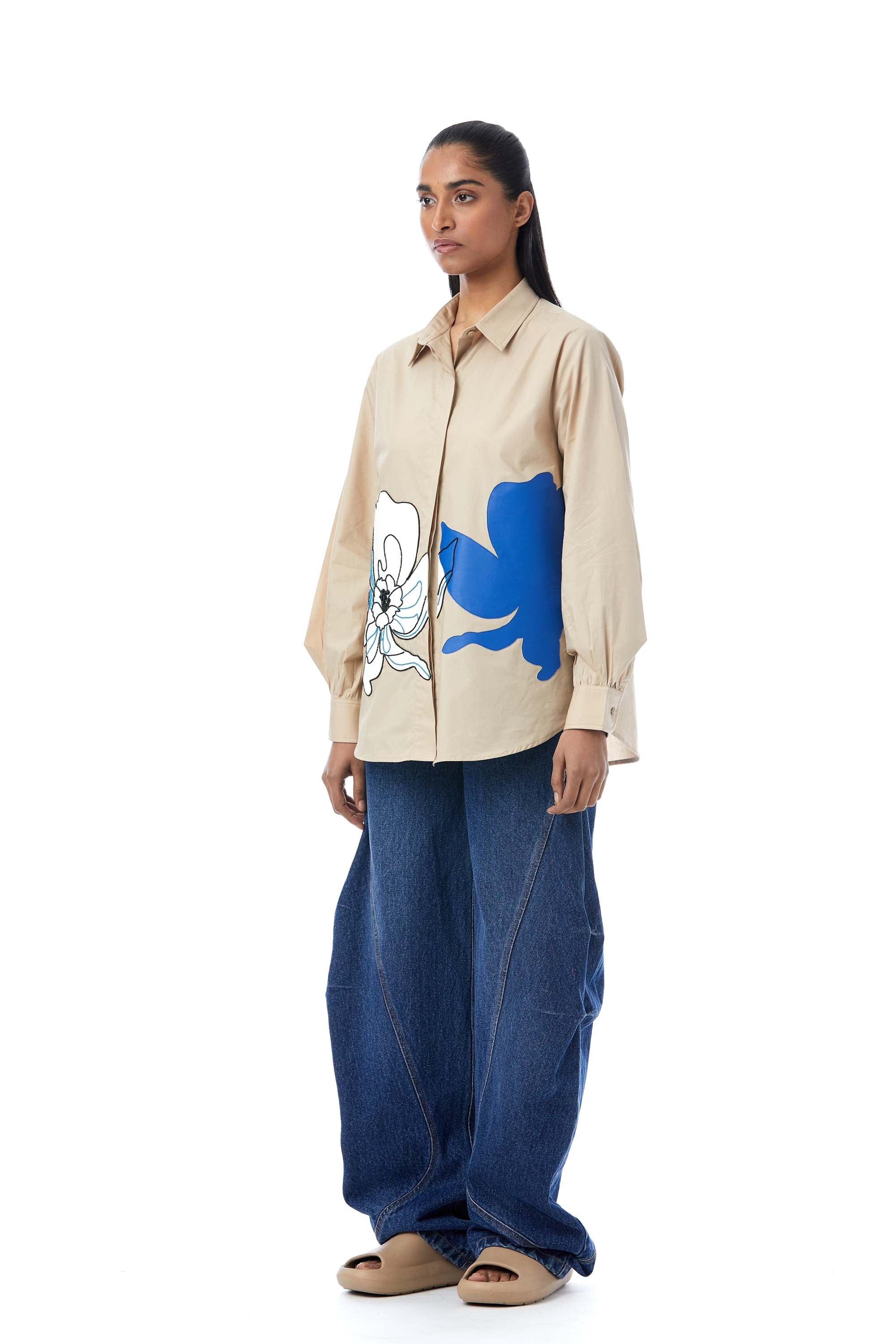 ‘ETHRA’ Appliqué Shirt - Kanika Goyal Label