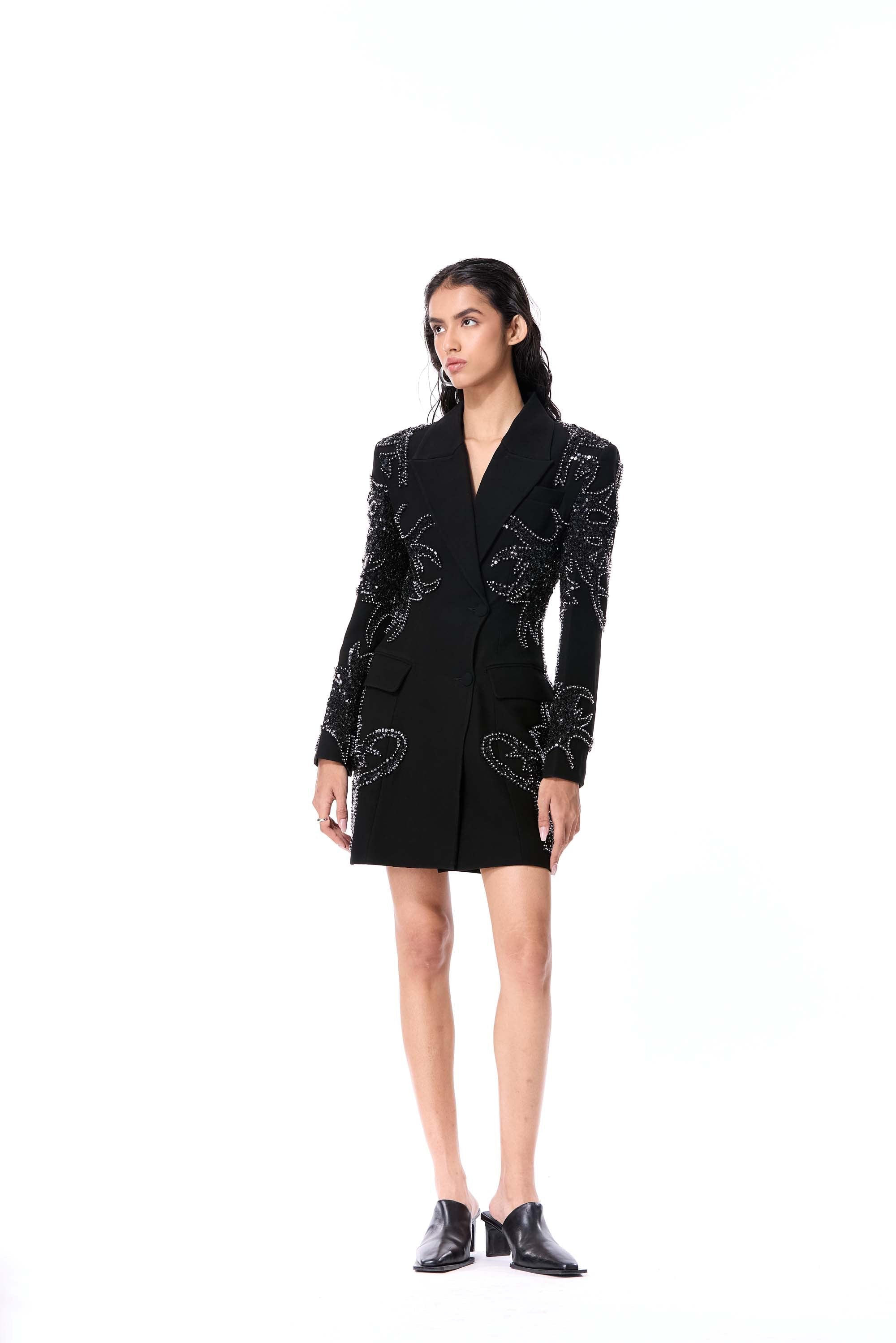 FIERY BLOOM BLAZER DRESS - Kanika Goyal Label