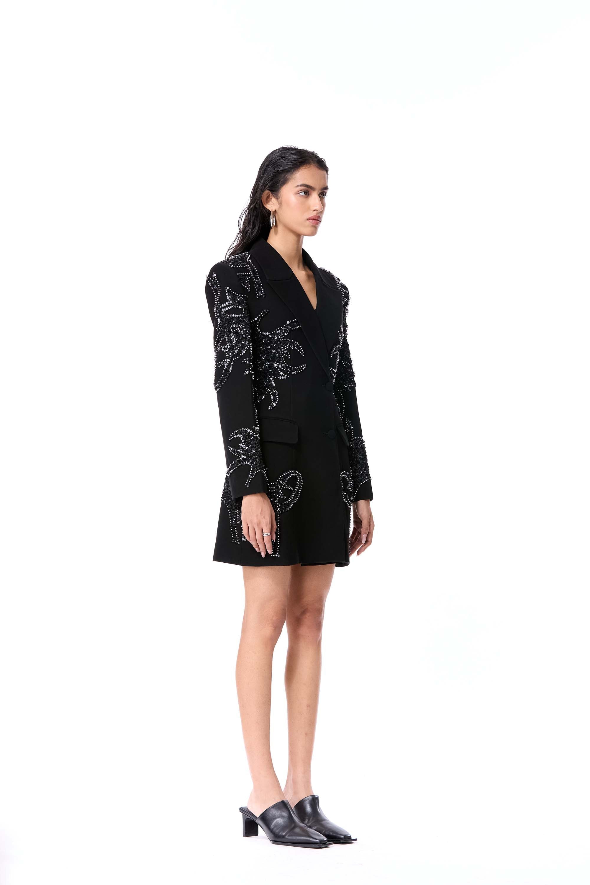 FIERY BLOOM BLAZER DRESS - Kanika Goyal Label