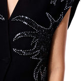 FIERY BLOOM SLEEVELESSBLAZER DRESS - Kanika Goyal Label