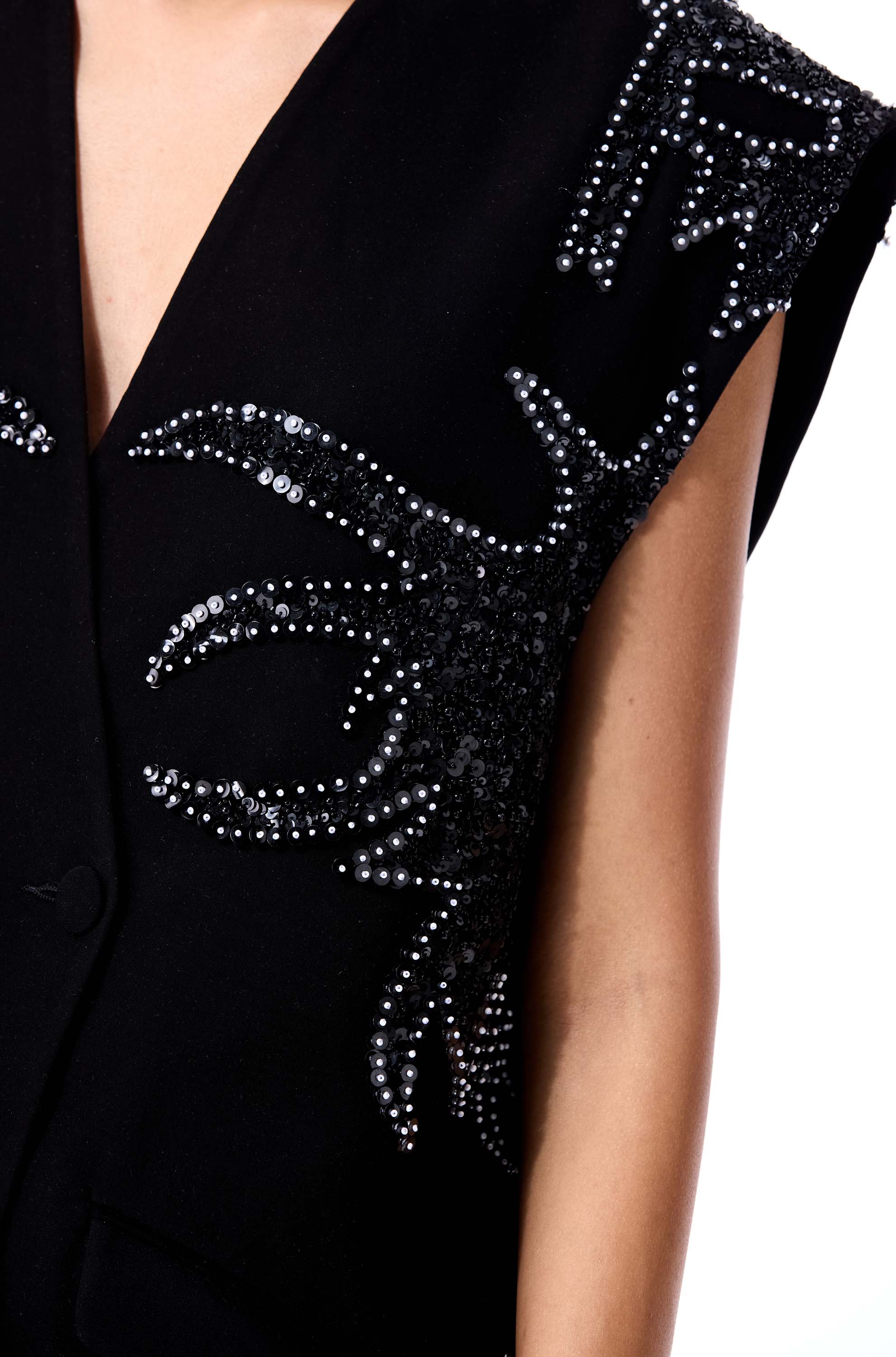 FIERY BLOOM SLEEVELESSBLAZER DRESS - Kanika Goyal Label