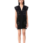 FIERY BLOOM SLEEVELESSBLAZER DRESS - Kanika Goyal Label