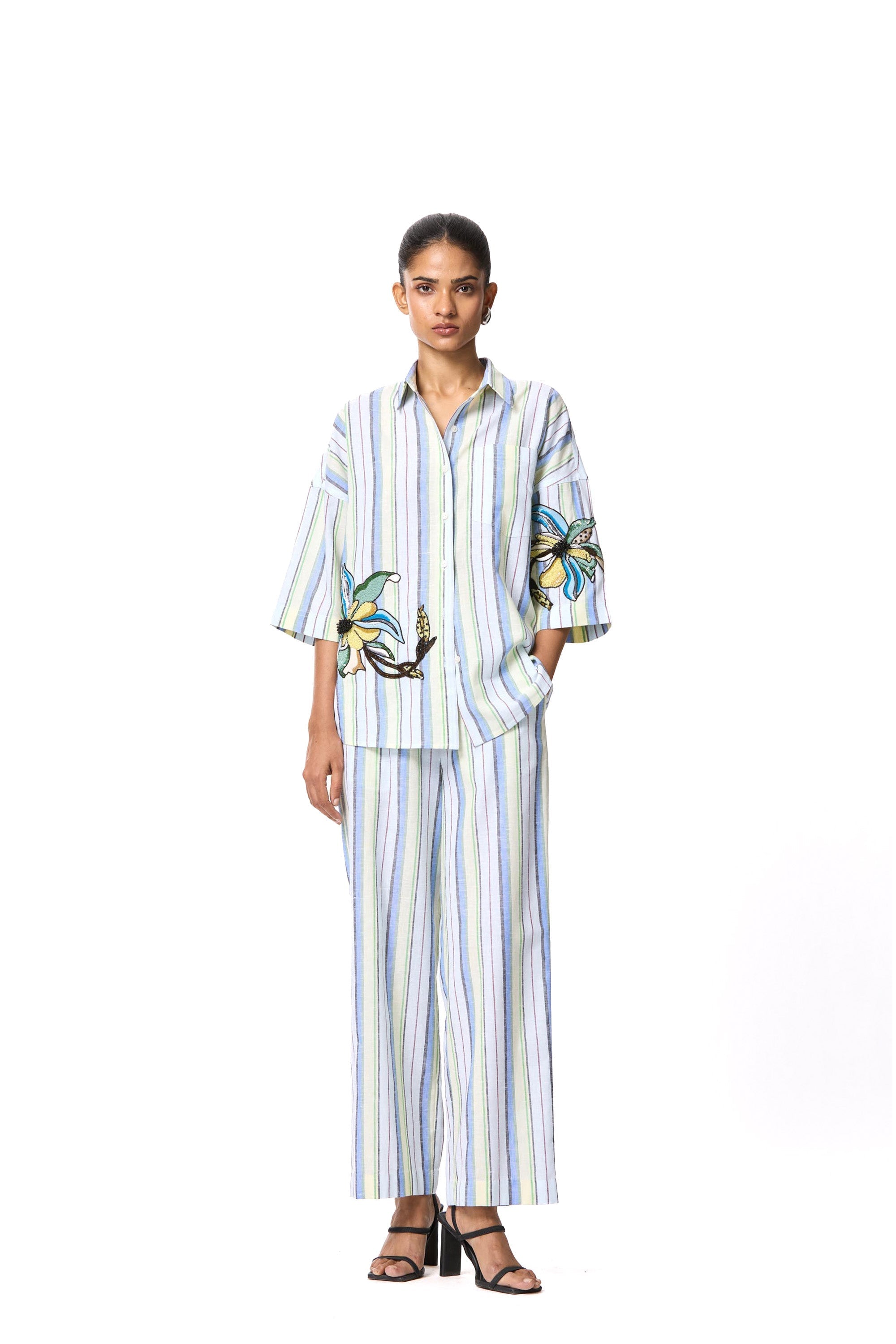 'FLEURISSE' LINEN CO - ORD SET - Kanika Goyal Label