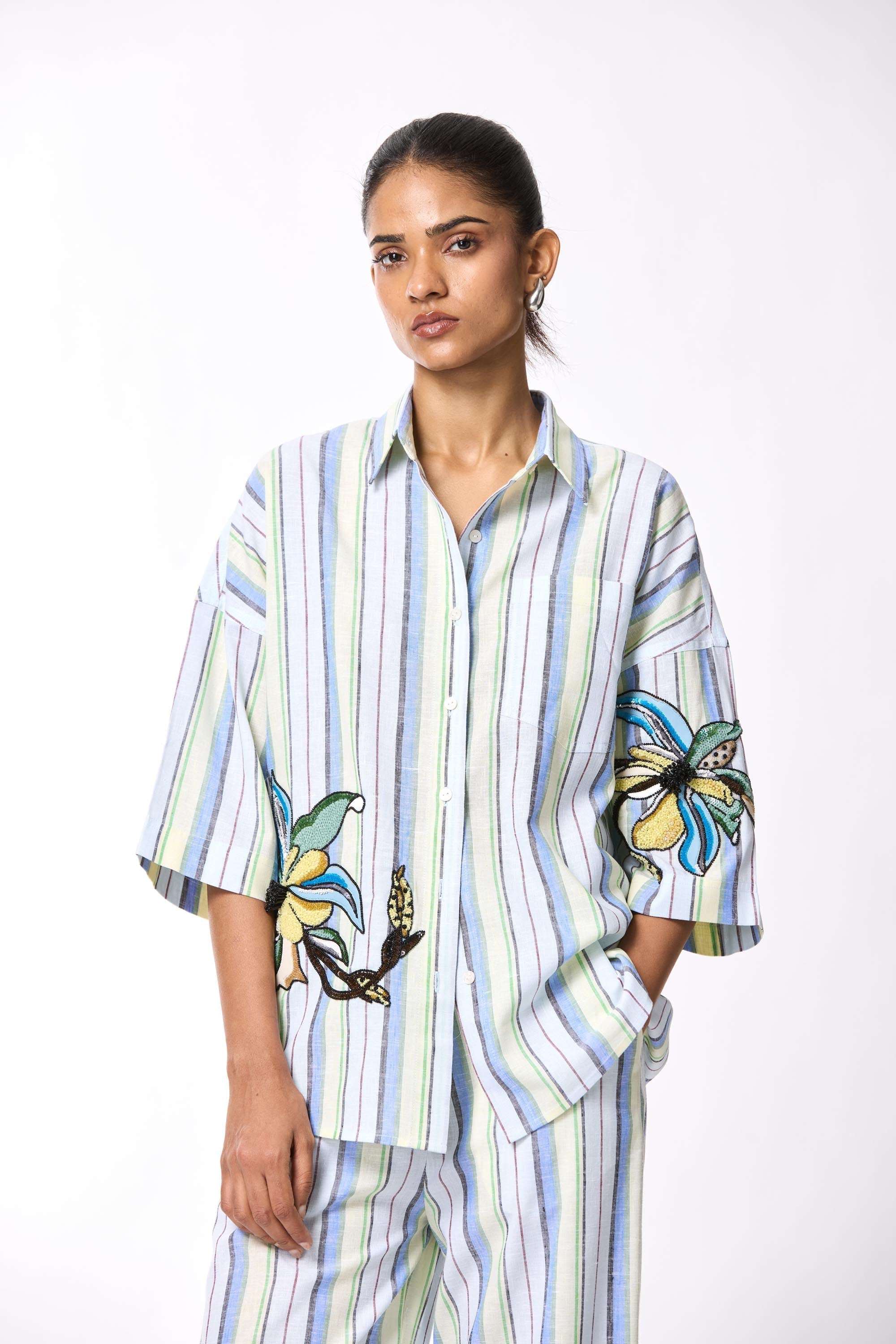 'FLEURISSE' LINEN CO - ORD SET - Kanika Goyal Label