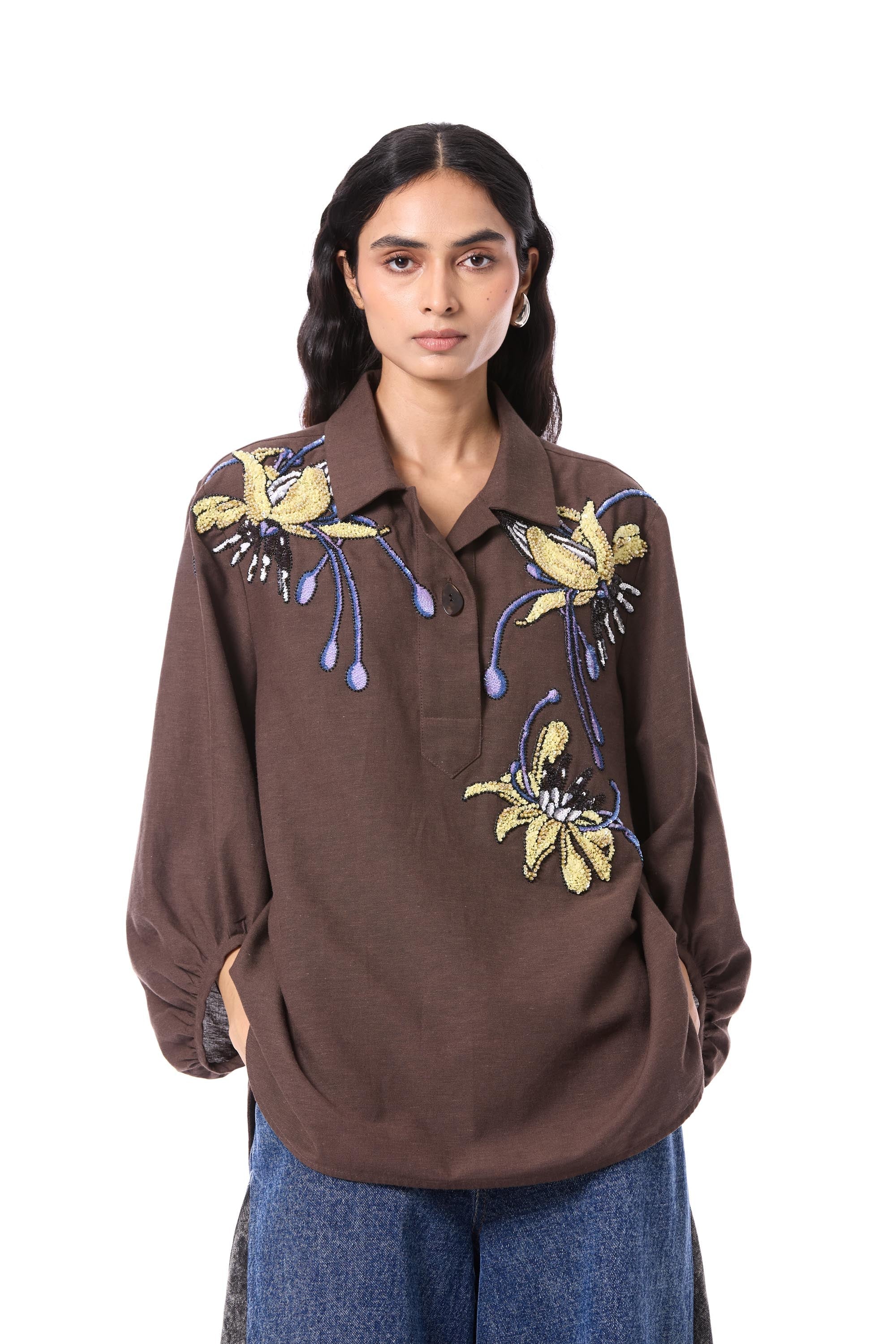 FLORETTO' EMBELLISHED TOP - Kanika Goyal Label