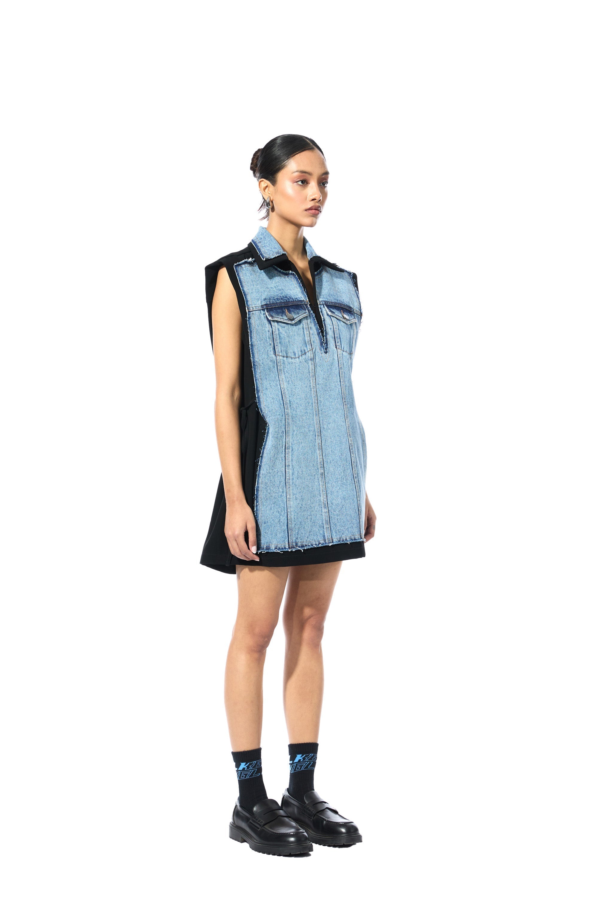 FRAYLINE DENIM DRESS - Kanika Goyal Label