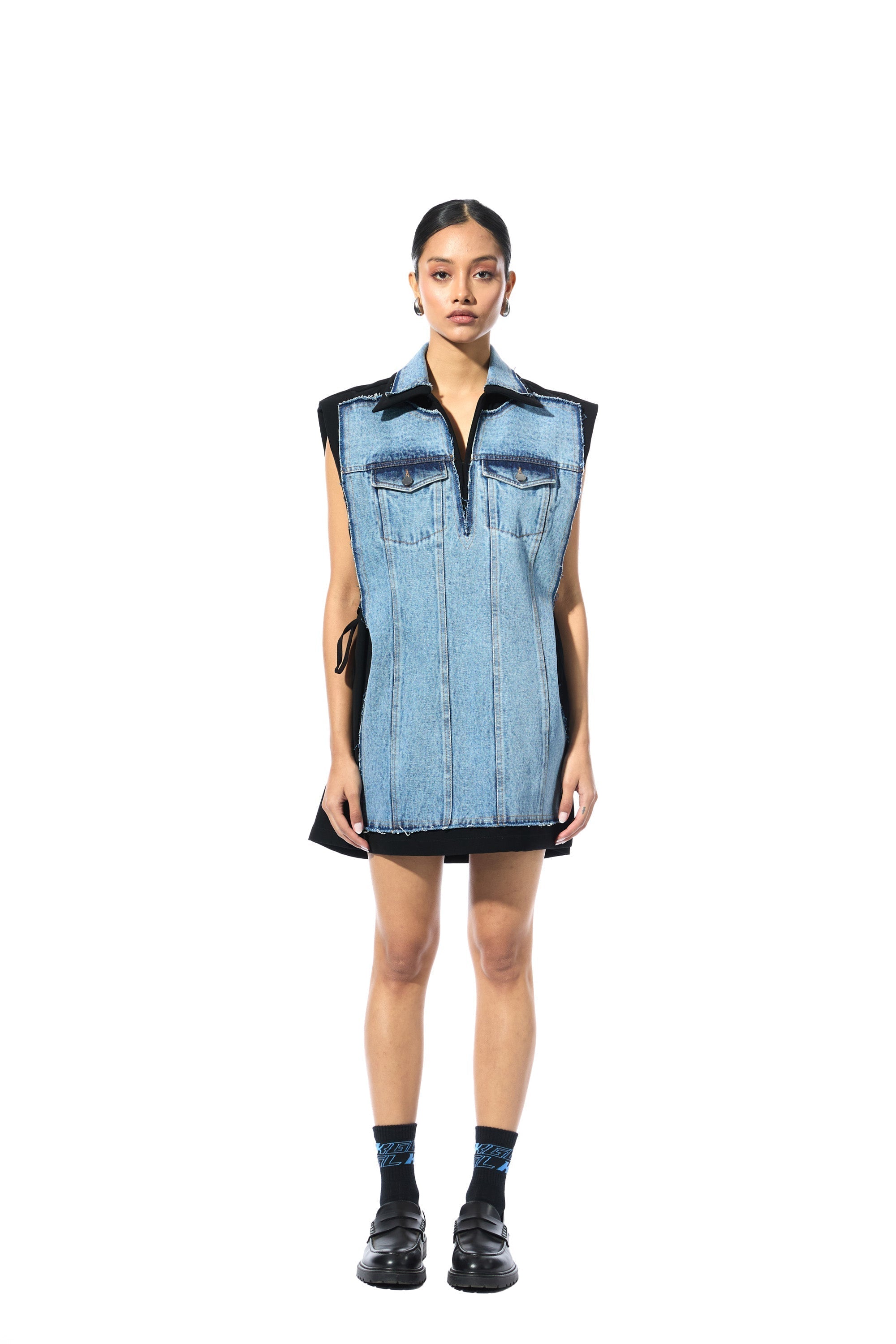 FRAYLINE DENIM DRESS - Kanika Goyal Label