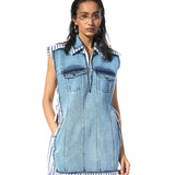 FRAYLINE DENIM DRESS - Kanika Goyal Label