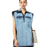 FRAYLINE DENIM DRESS - Kanika Goyal Label