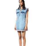 FRAYLINE DENIM DRESS - Kanika Goyal Label