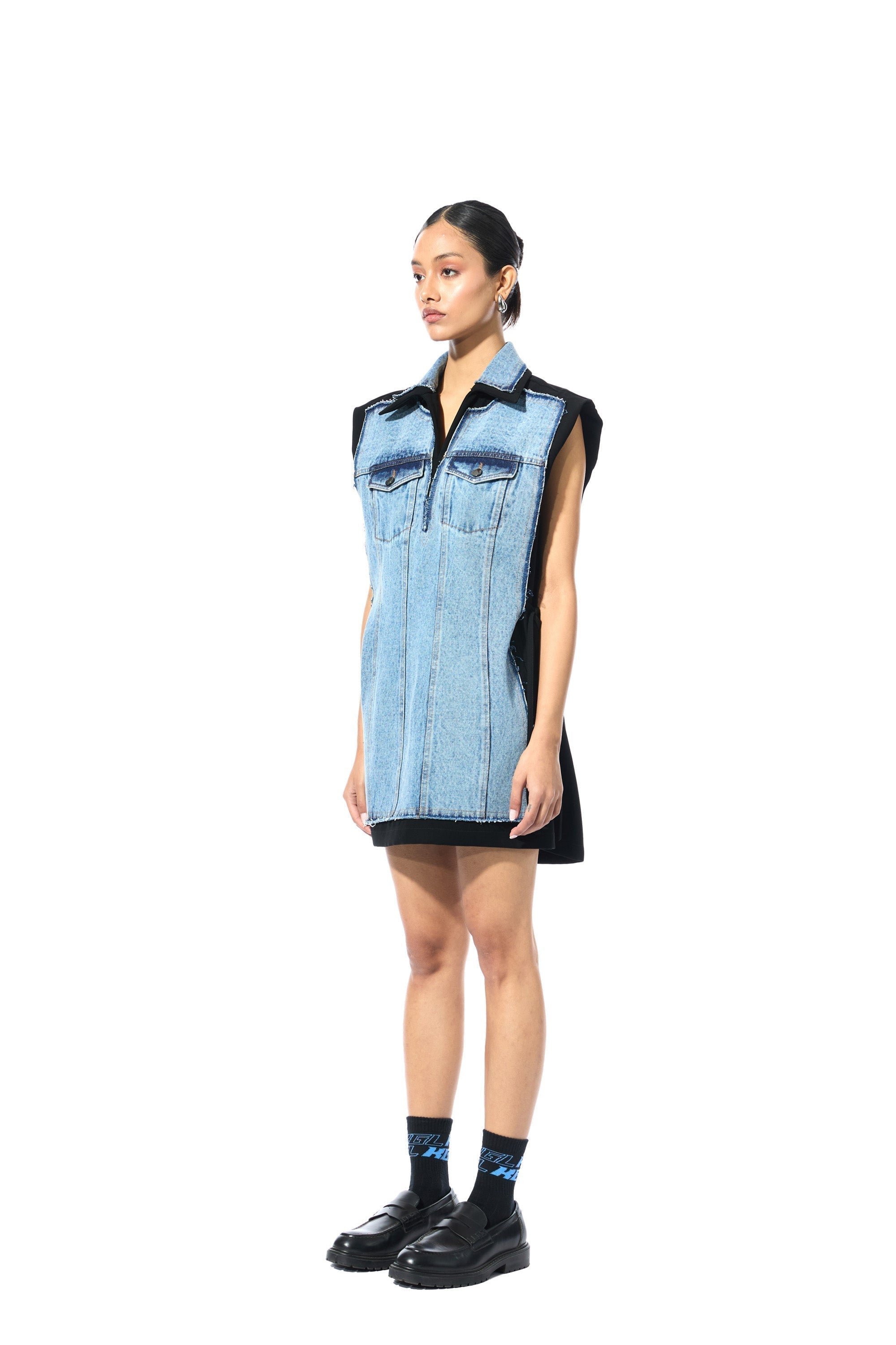 FRAYLINE DENIM DRESS - Kanika Goyal Label