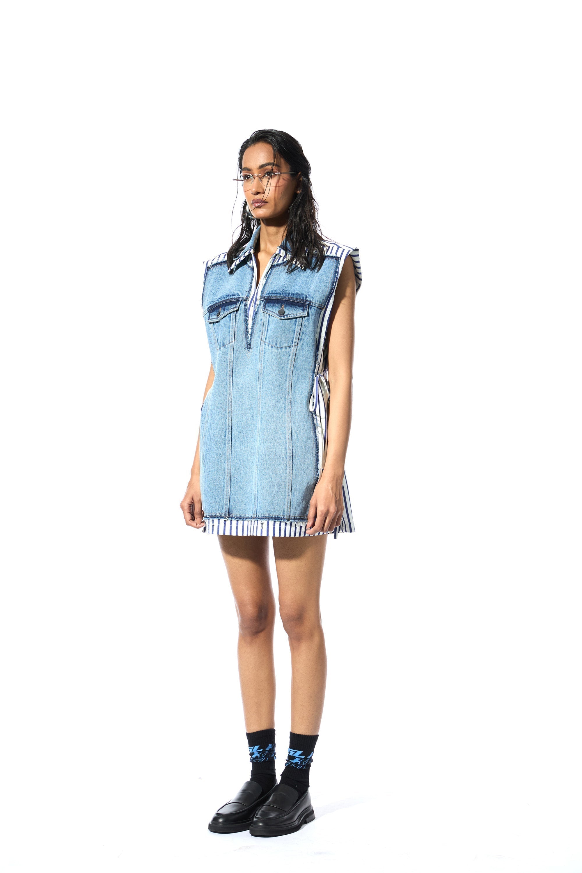 FRAYLINE DENIM DRESS - Kanika Goyal Label
