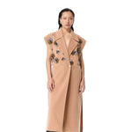FROST BUD SLEEVELESS COAT - Kanika Goyal Label