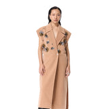 FROST BUD SLEEVELESS COAT - Kanika Goyal Label