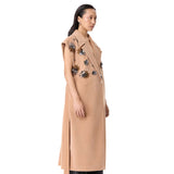 FROST BUD SLEEVELESS COAT - Kanika Goyal Label