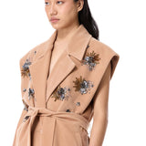 FROST BUD SLEEVELESS COAT - Kanika Goyal Label