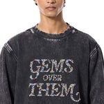 GEMS OVER THEM' EMBELLISHED SWEATSHIRT - Kanika Goyal Label