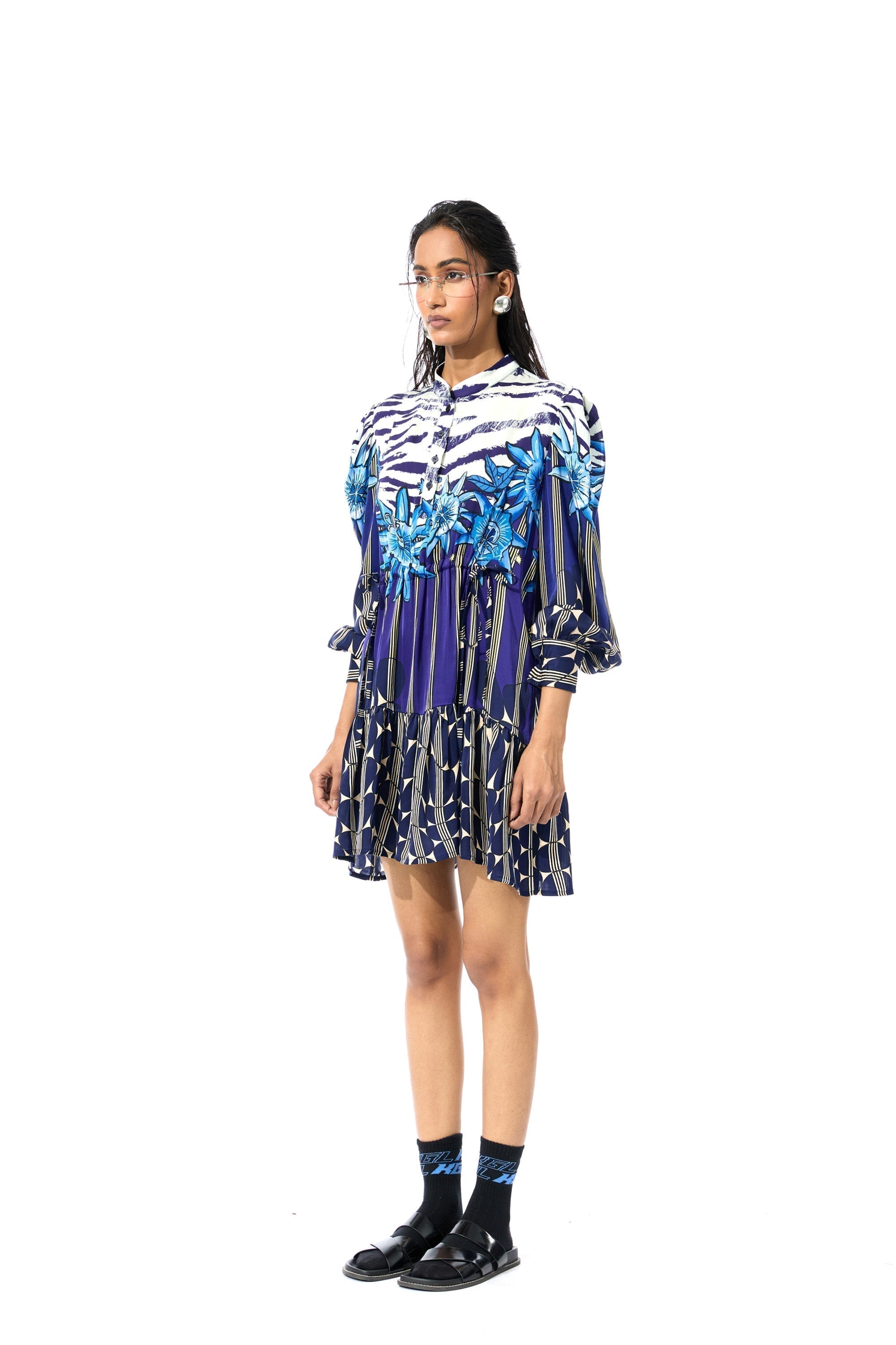 GEOMIST' PRINTED DRESS - Kanika Goyal Label