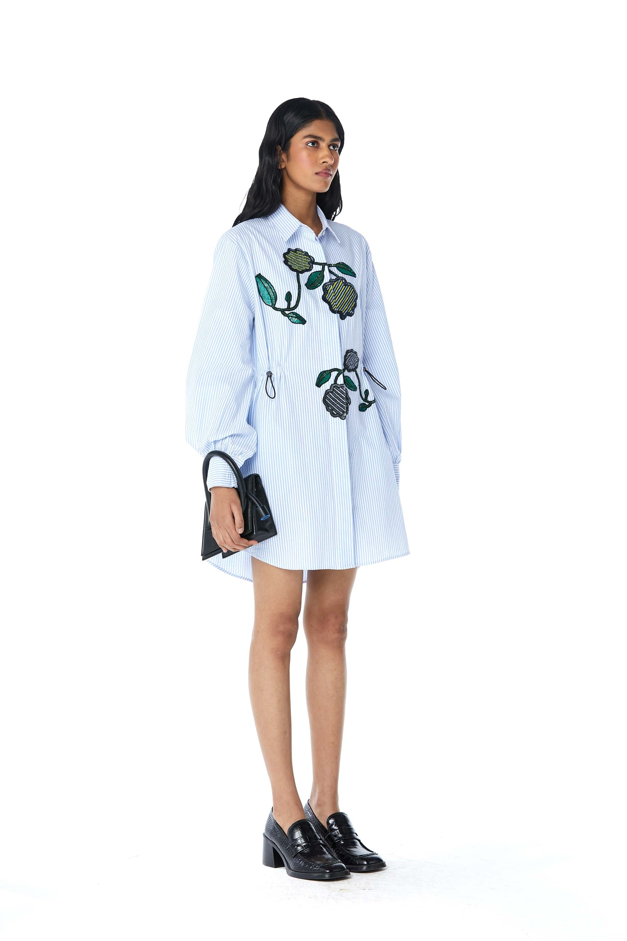 ‘GIA’ Embellished Shirt Dress - Kanika Goyal Label