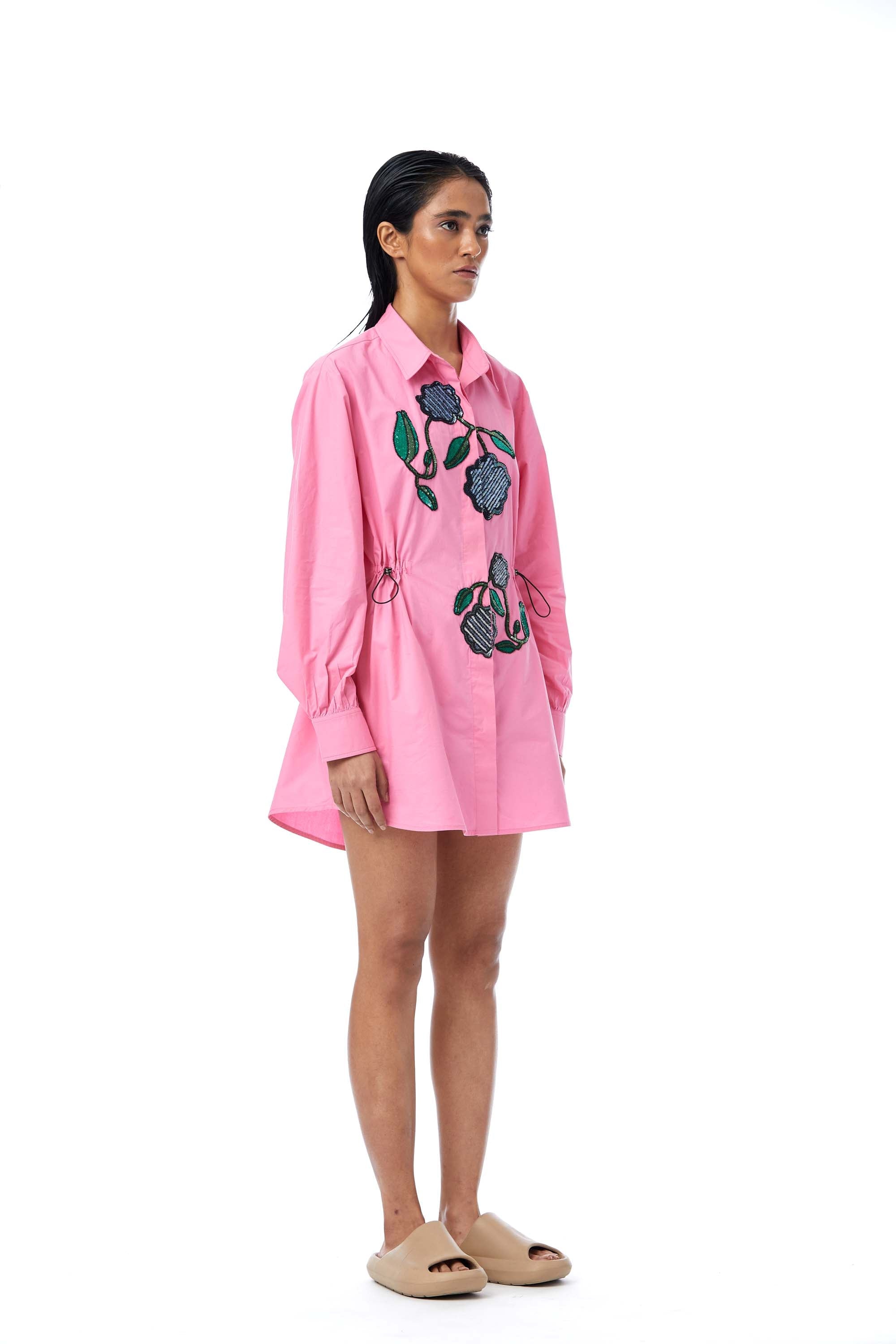 GIA' Embellished Shirt Dress - Kanika Goyal Label