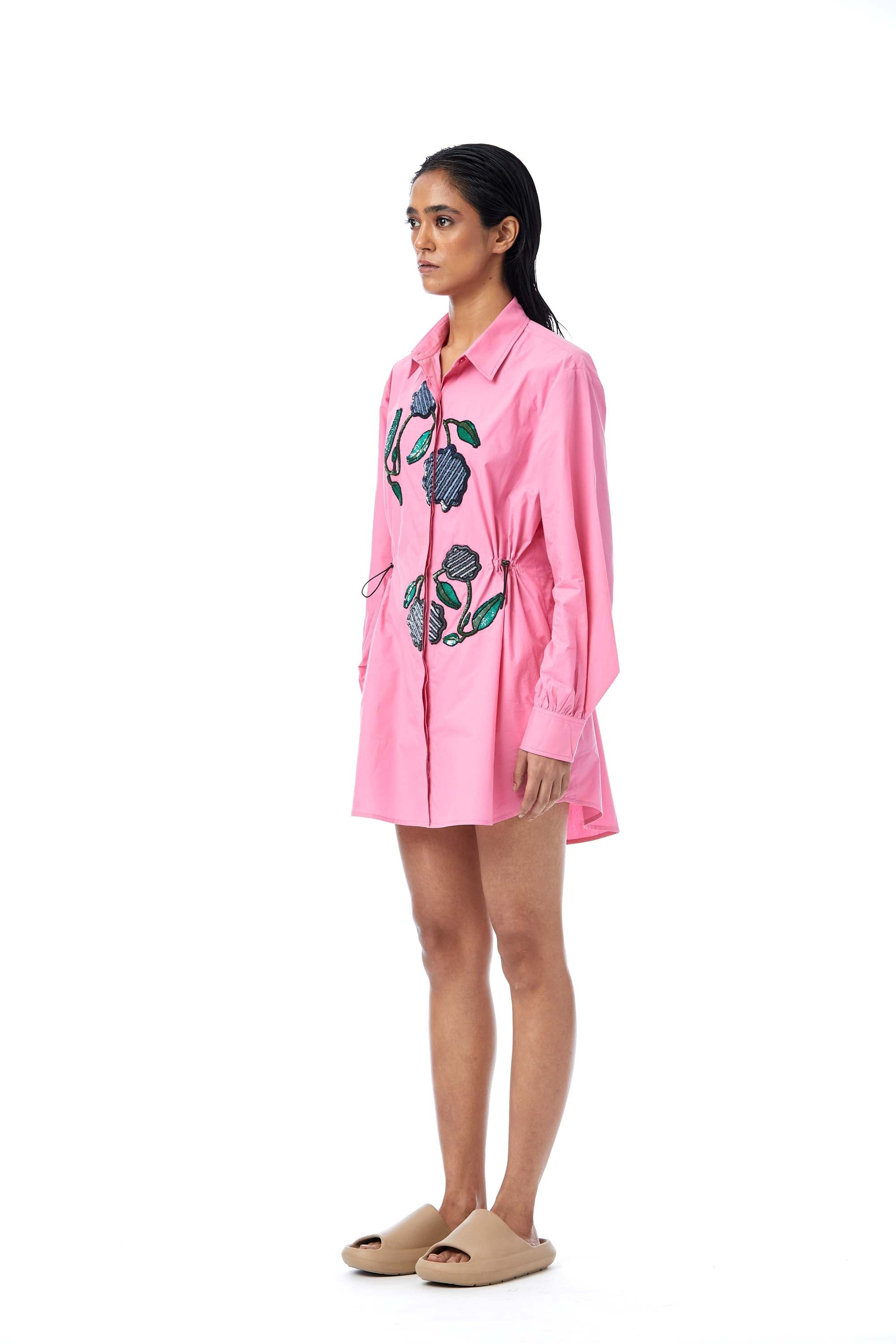 ‘GIA’ Embellished Shirt Dress - Kanika Goyal Label