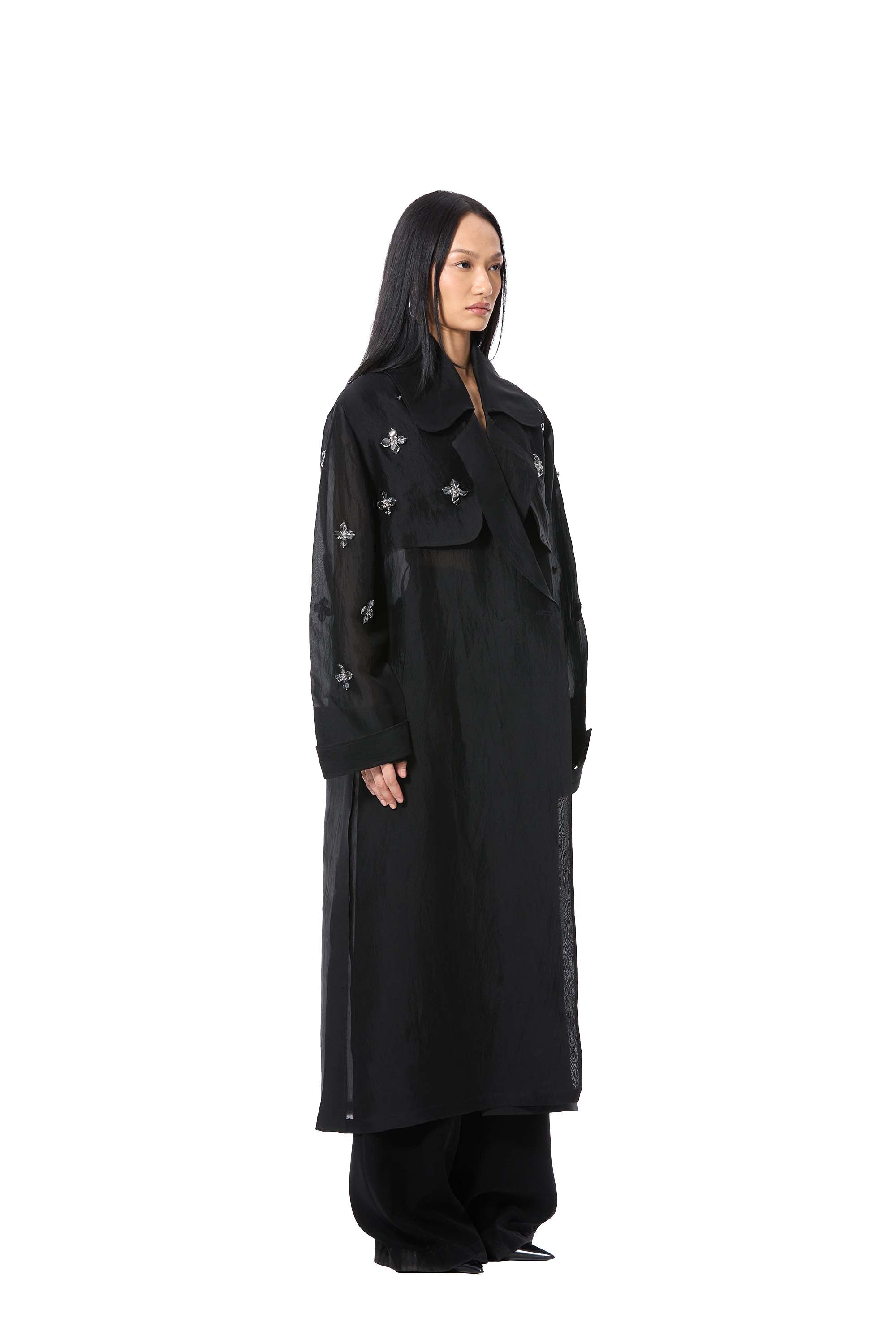 GILDANE' EMBELLISHED TRENCH COAT - Kanika Goyal Label
