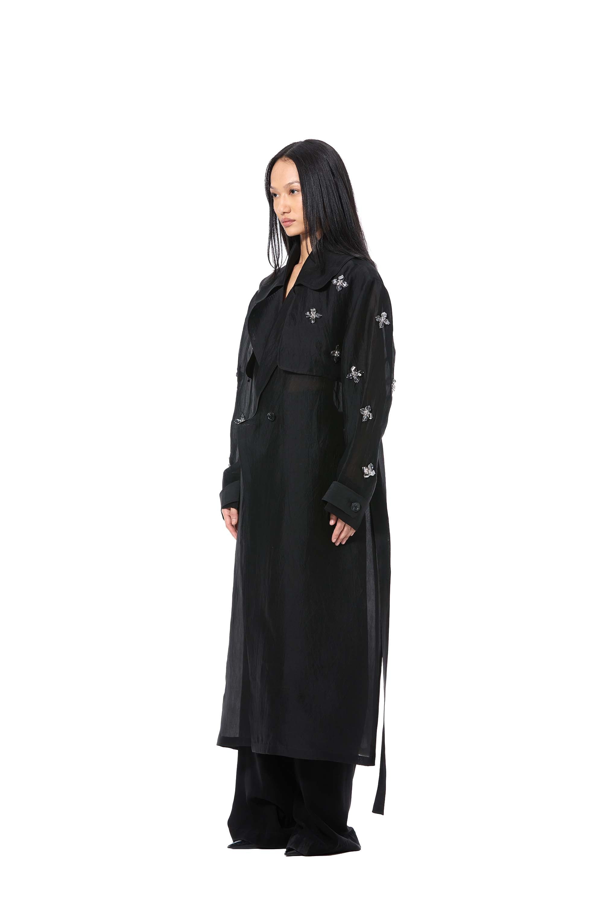 GILDANE' EMBELLISHED TRENCH COAT - Kanika Goyal Label