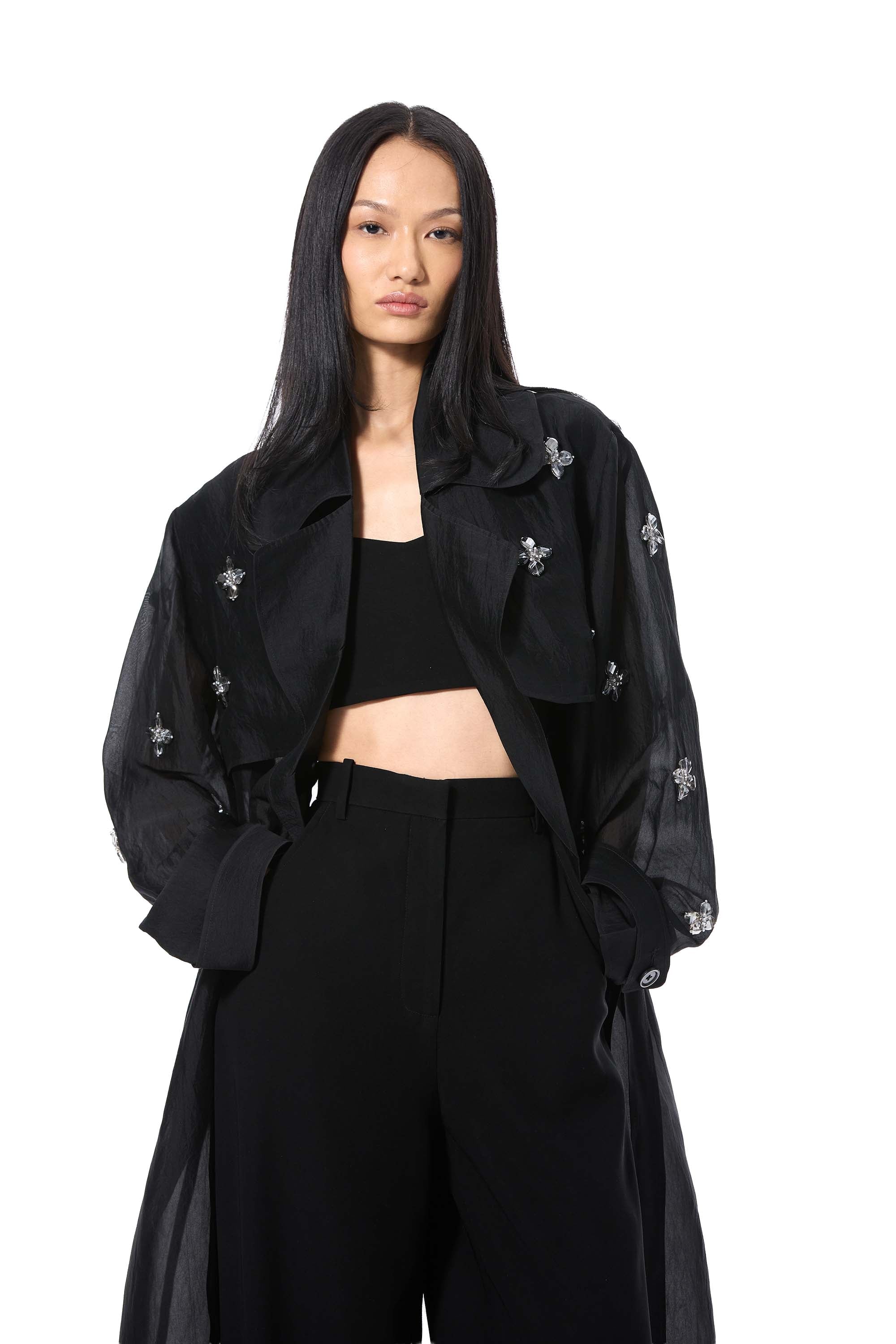 GILDANE' EMBELLISHED TRENCH COAT - Kanika Goyal Label