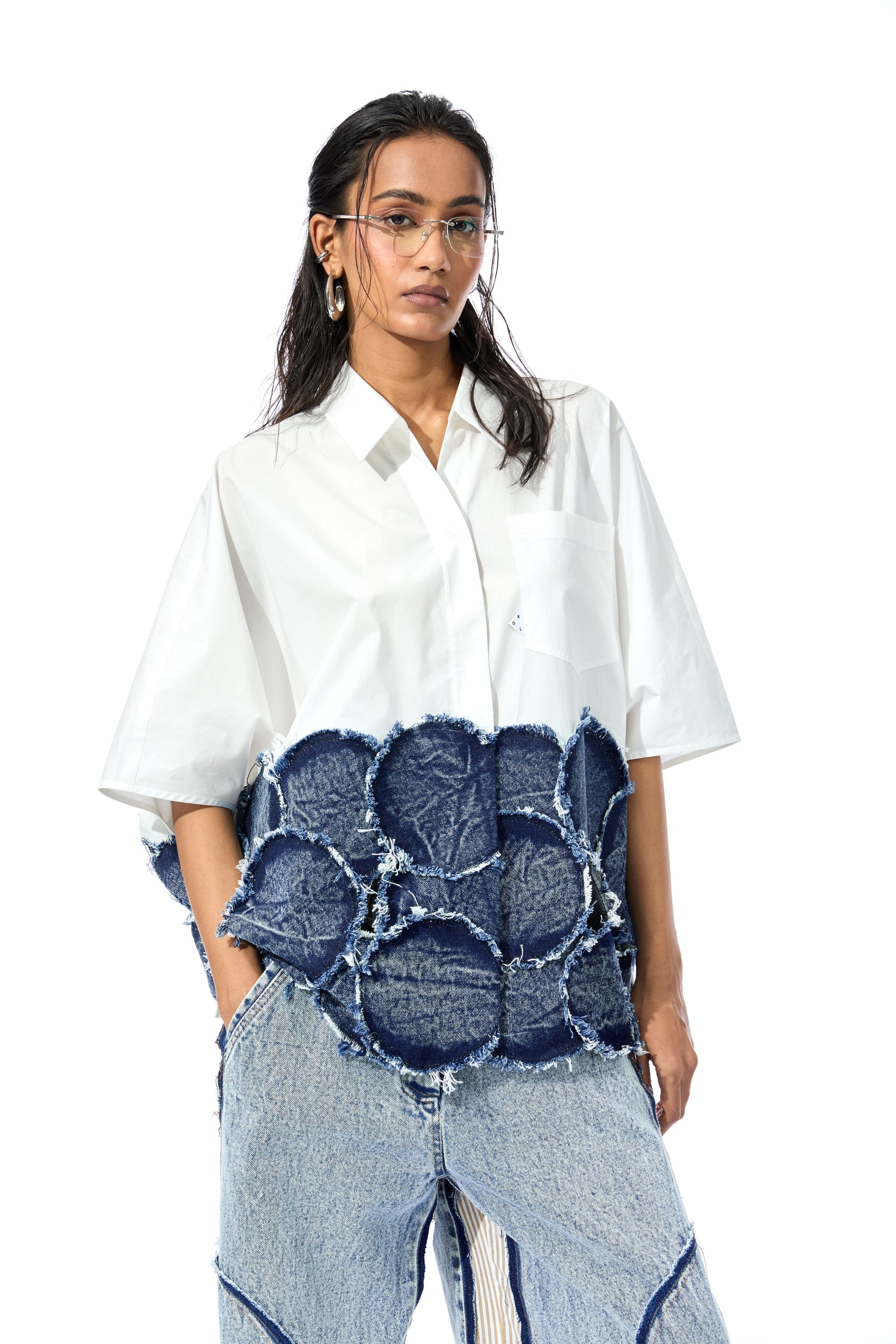 GIROCURVE' HYBRID SHIRT - Kanika Goyal Label