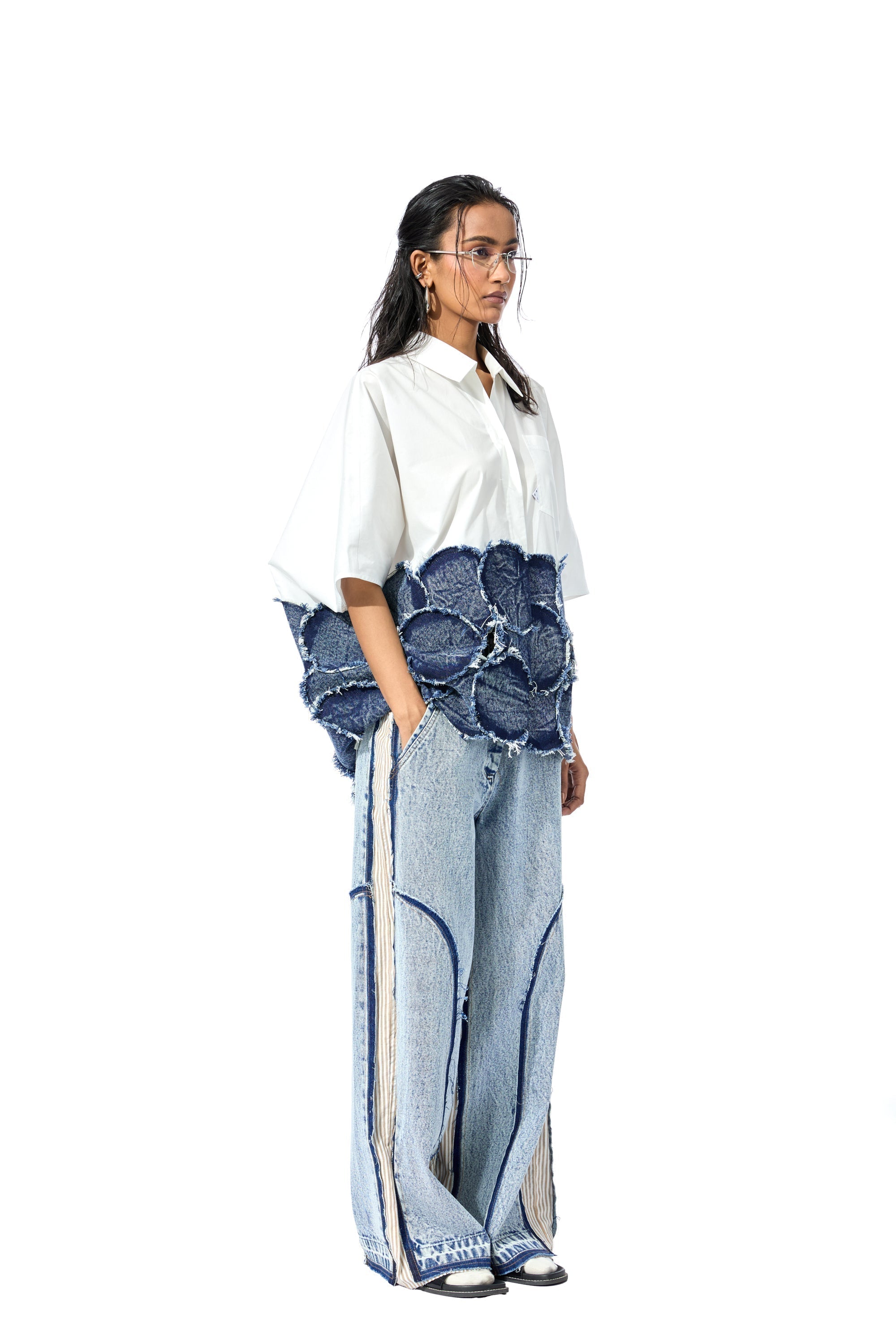 GIROCURVE' HYBRID SHIRT - Kanika Goyal Label