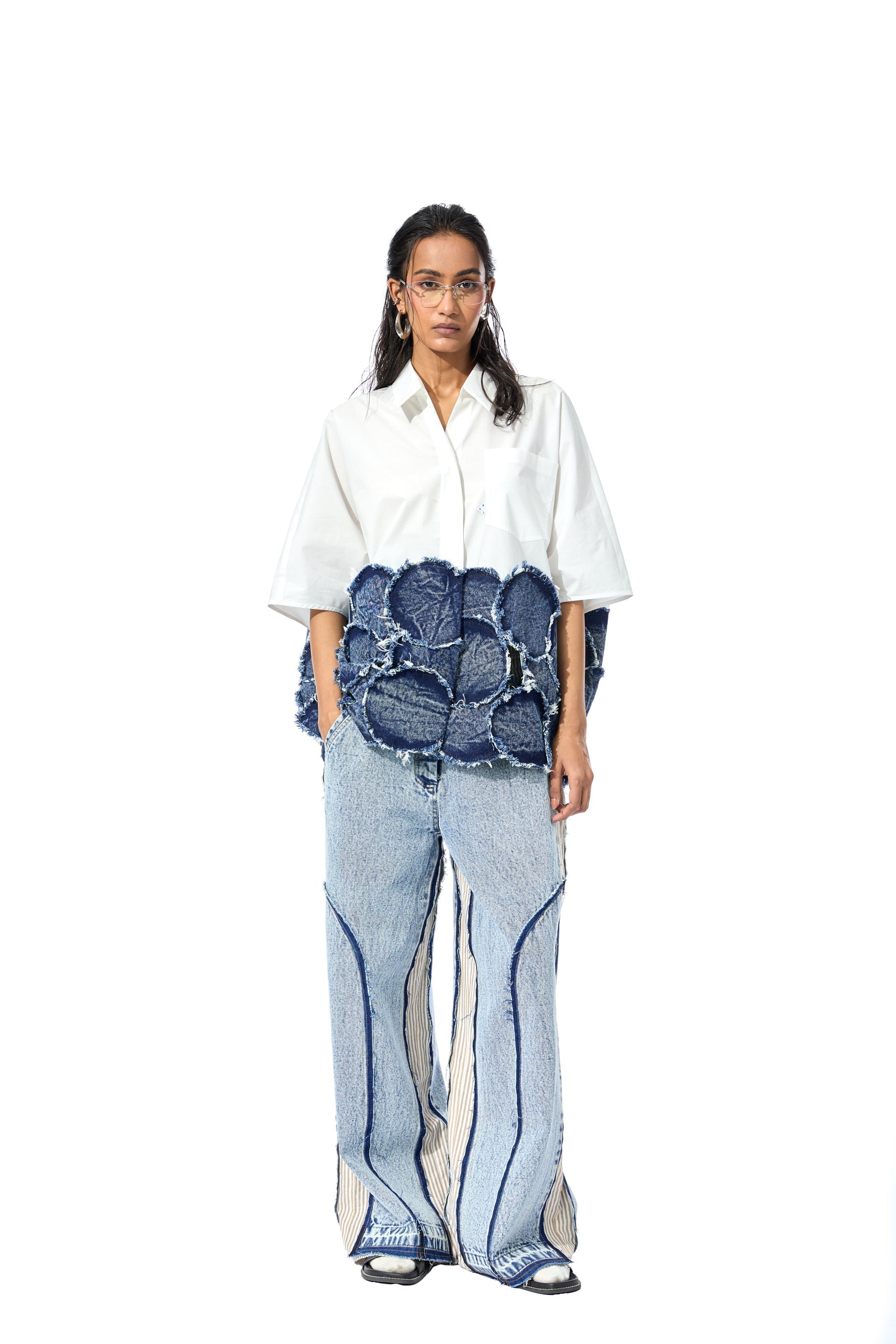 GIROCURVE' HYBRID SHIRT - Kanika Goyal Label