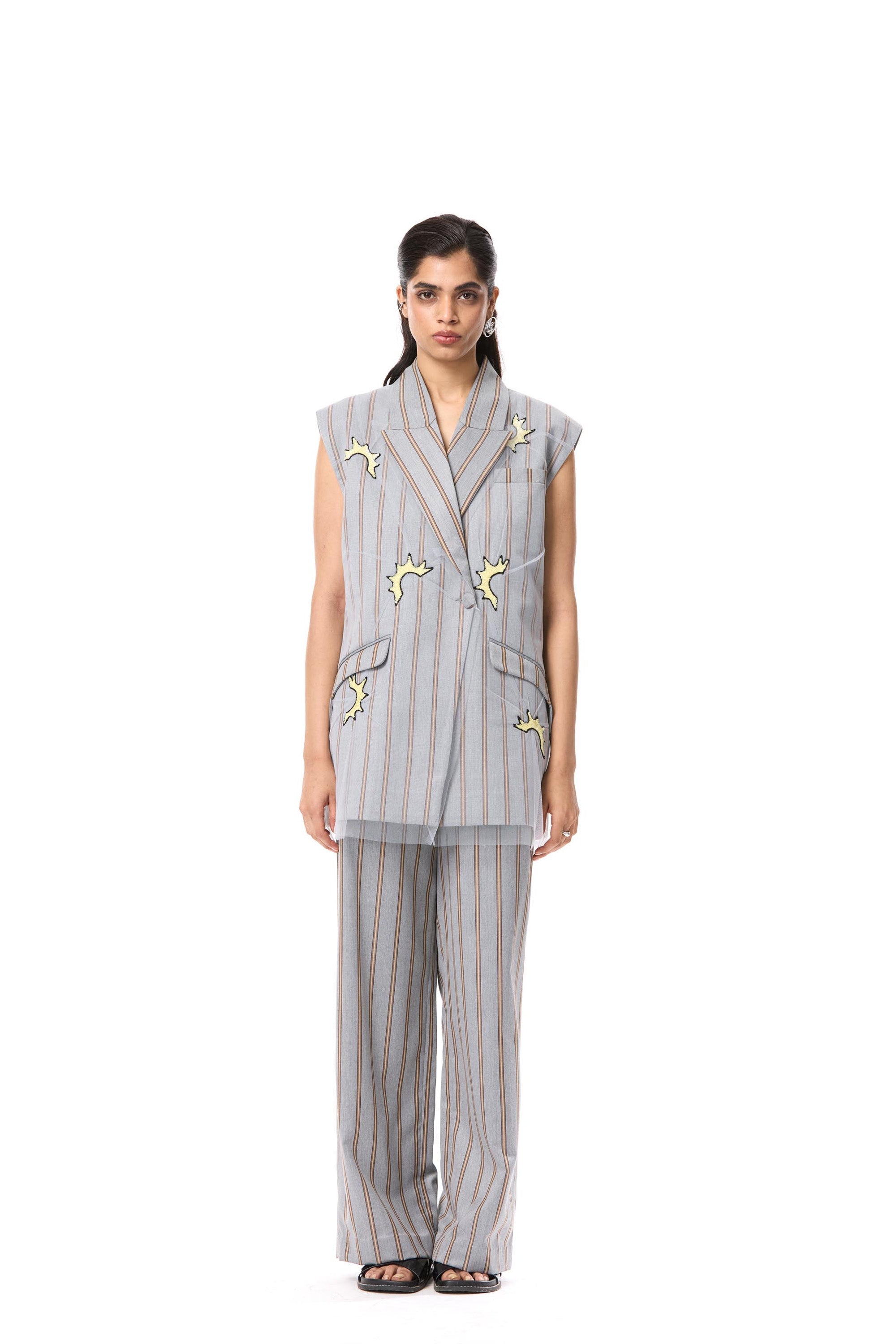 'GOLD RUSH' EMBELLISHED VEST - Kanika Goyal Label