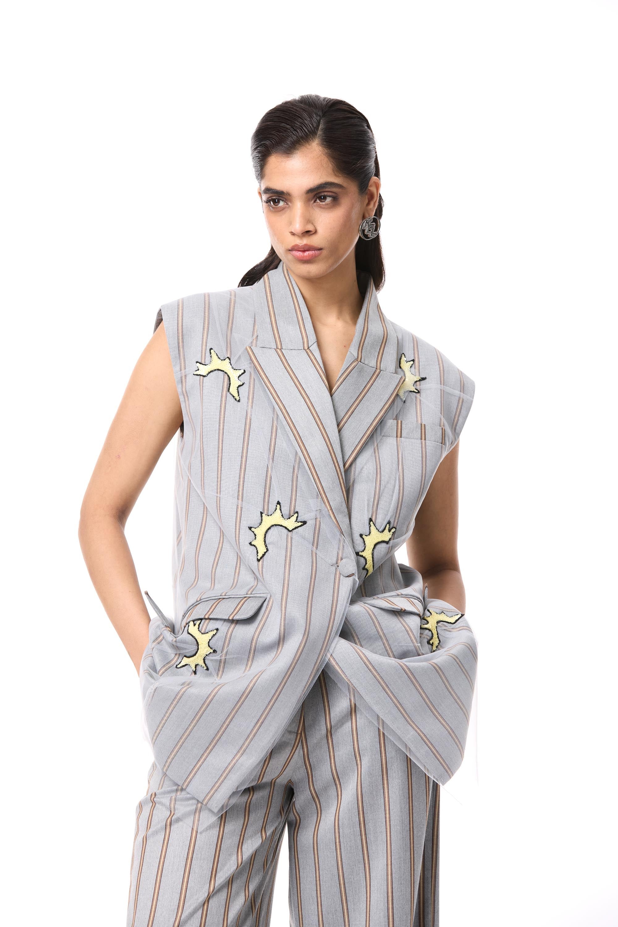 'GOLD RUSH' EMBELLISHED VEST - Kanika Goyal Label