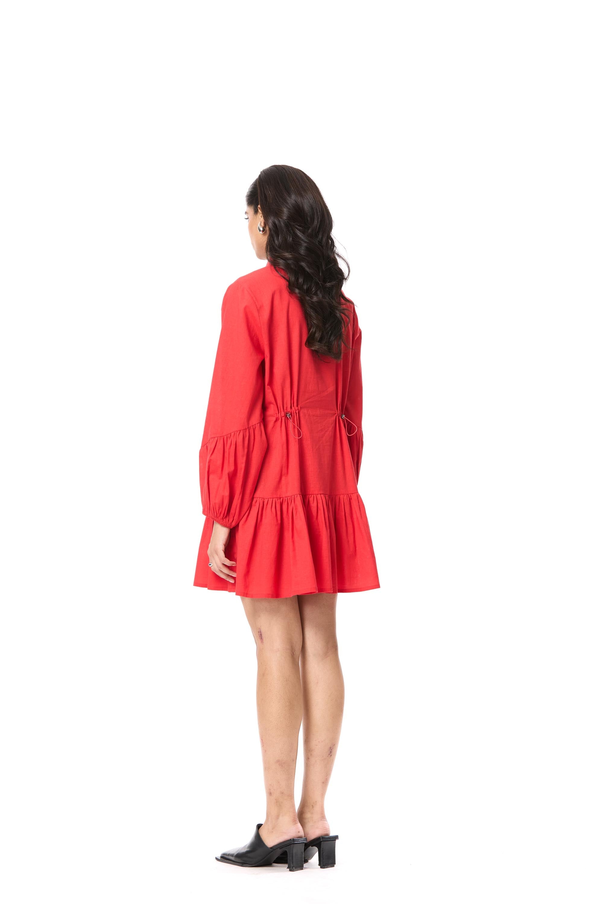 'GOLDRIFT' EMBELLISHED LINEN DRESS - Kanika Goyal Label